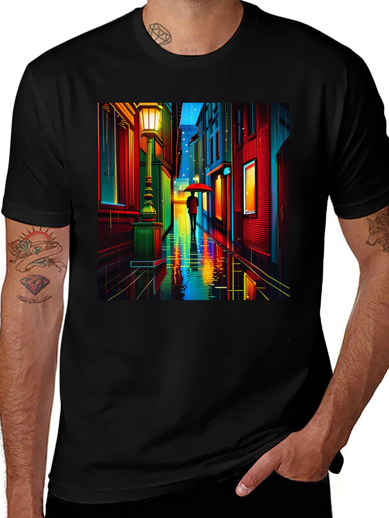 Neon Cityscape T-Shirt