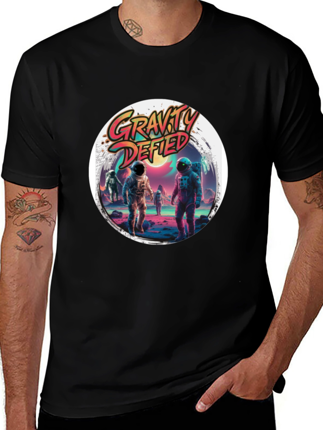 Gravity Defied Astronaut Graphic T-Shirt