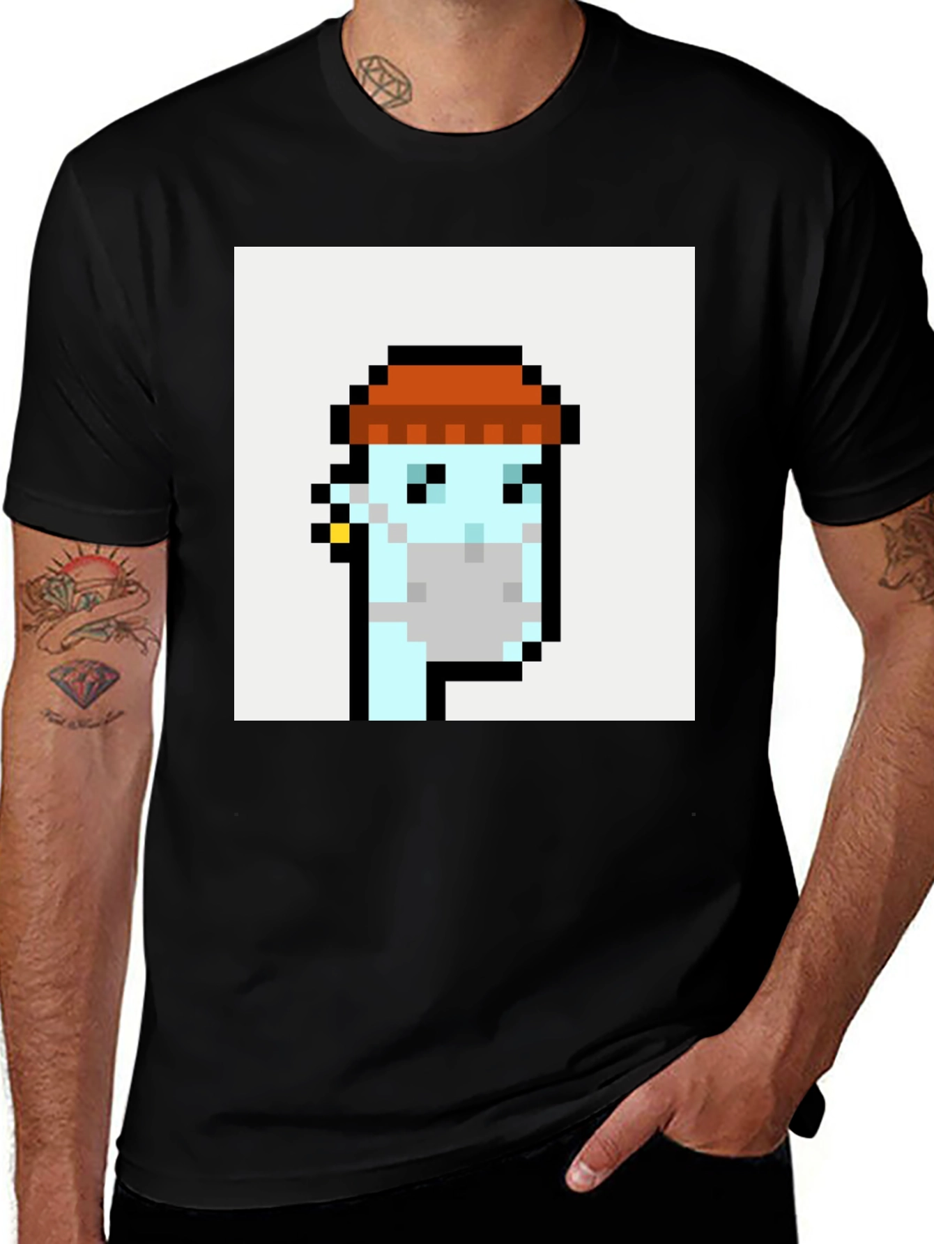 Variant 2 of Pixel Art Crypto Punk Black T-Shirt