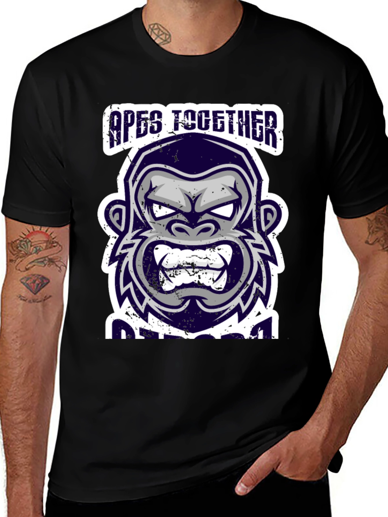 Variant 7 of Apes Together Strong Graphic Tee - Black