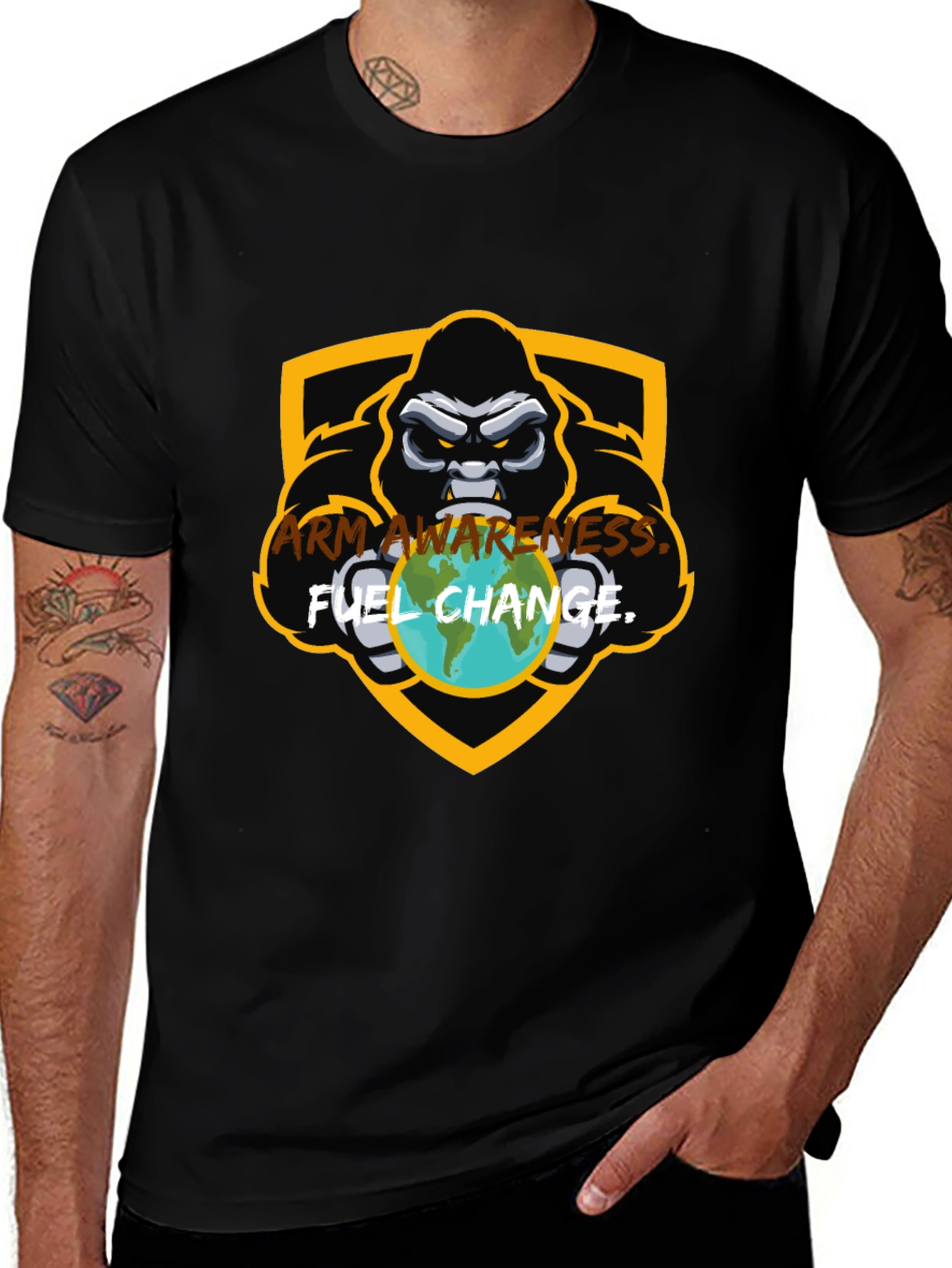 Black Arm Awareness Graphic Tee - Fuel Change main image