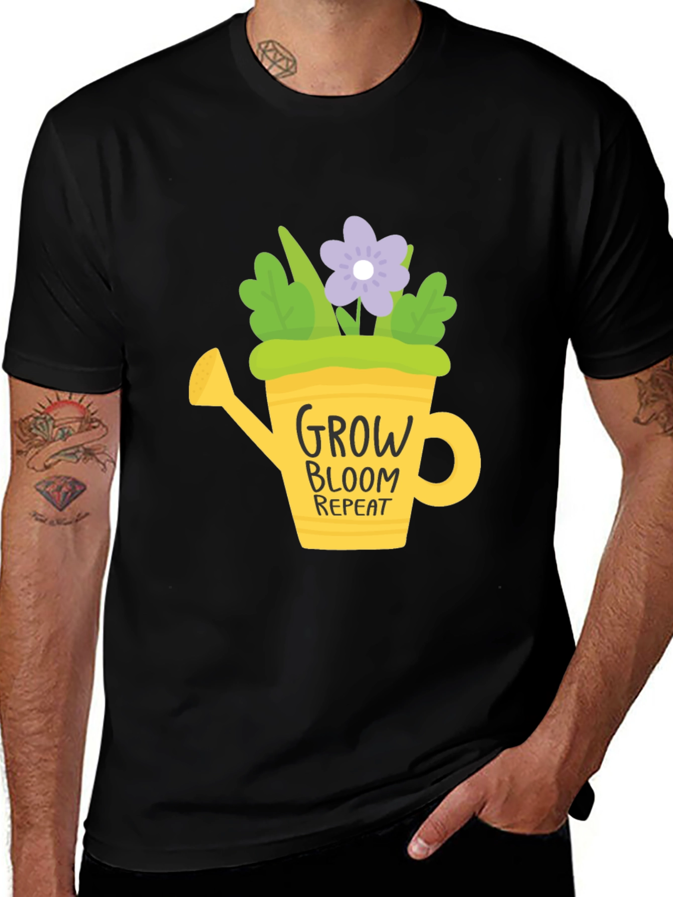 Variant 20 of Grow Bloom Repeat T-Shirt - Gardening Tee
