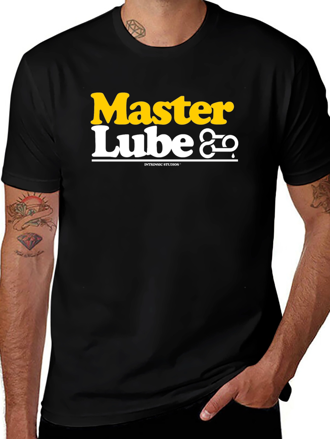 Variant 23 of Master Lube T-Shirt - Black Graphic Tee