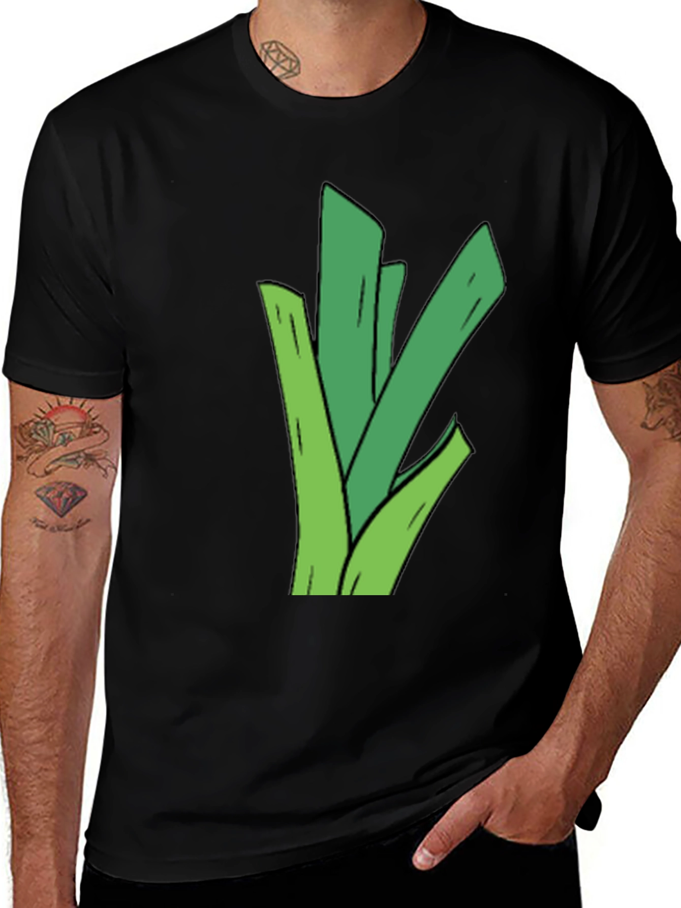 Variant 20 of Leek Graphic T-Shirt - Fresh & Funky!