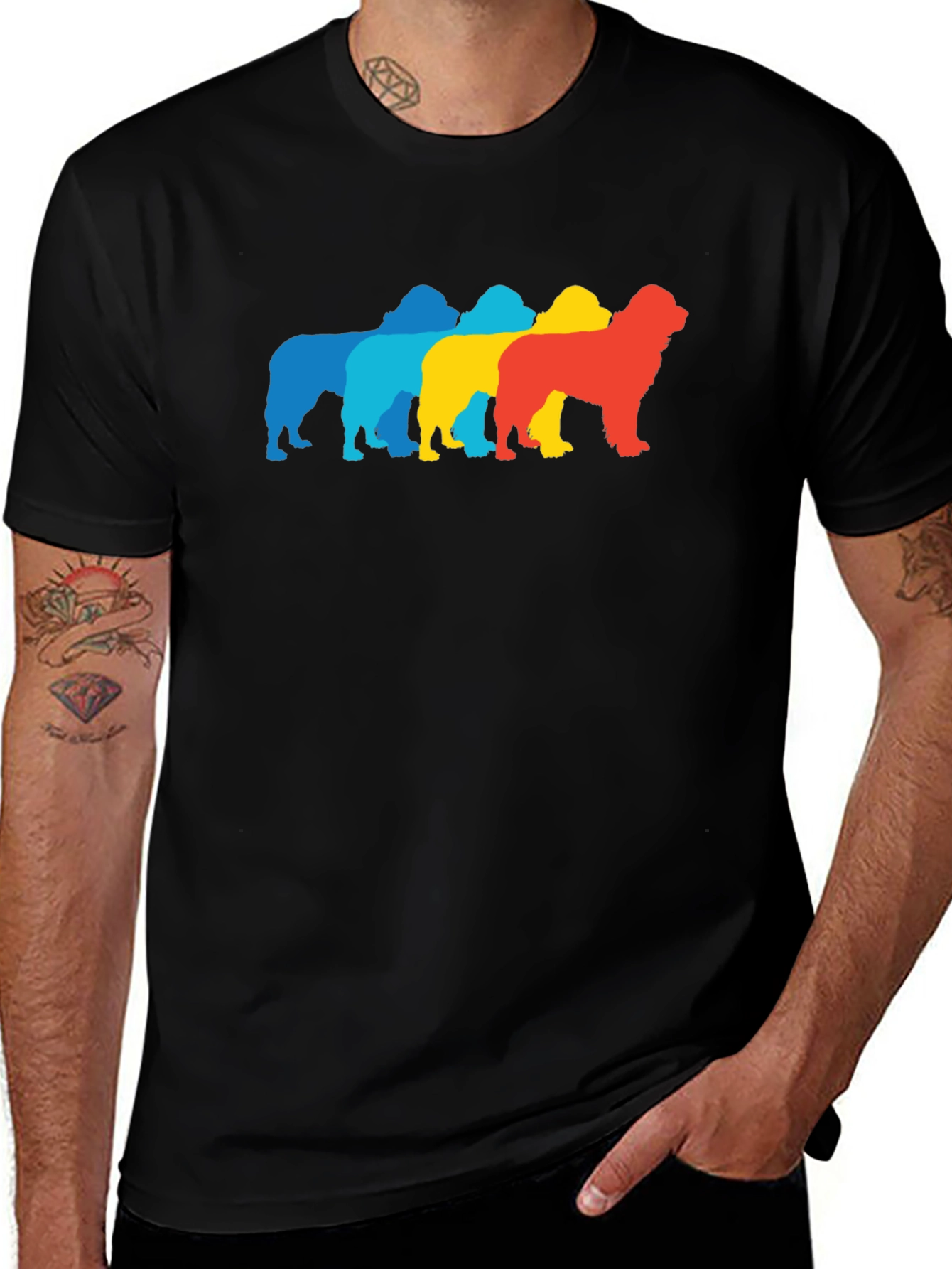Variant 20 of Pop Art Dog Silhouette Graphic Tee