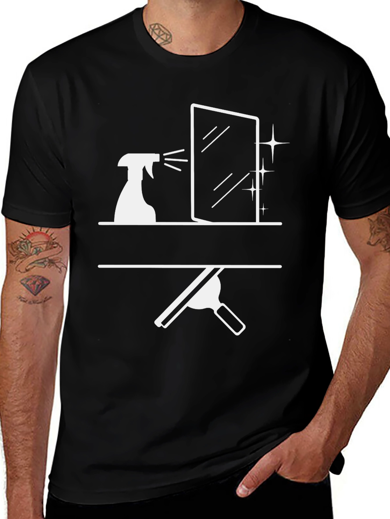 Variant 16 of Window Cleaner Graphic T-Shirt