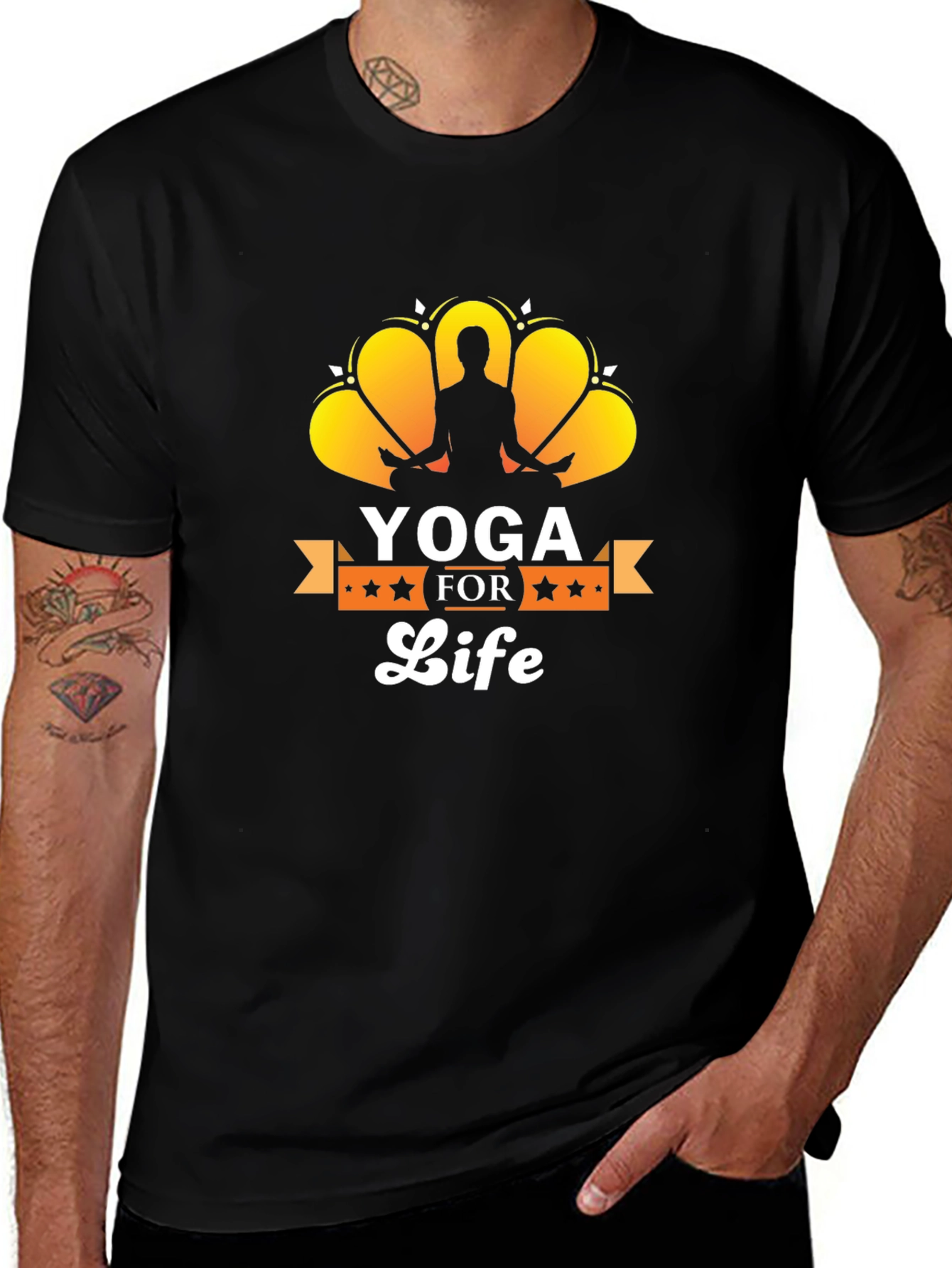 Variant 20 of Yoga for Life Black Graphic Tee