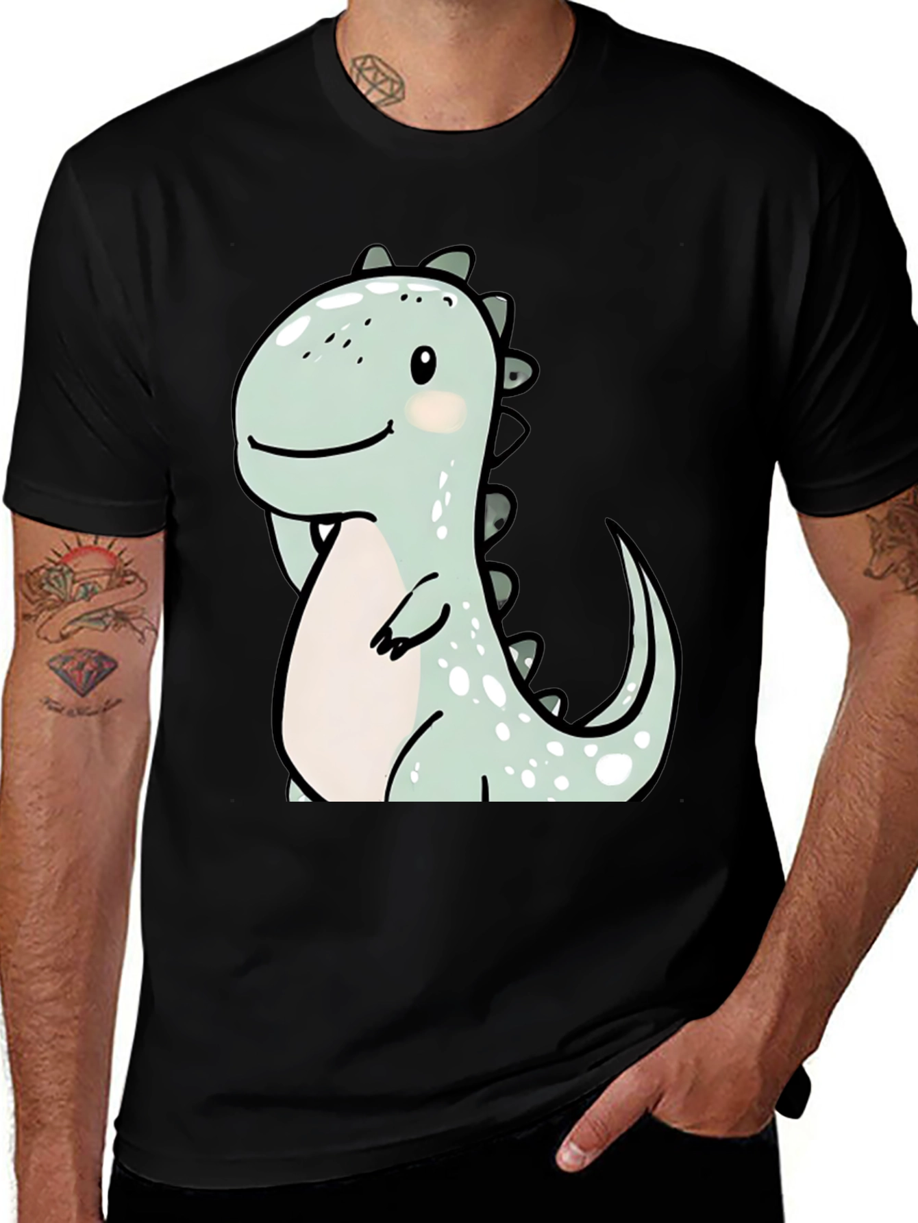 Variant 14 of Cute Cartoon Dinosaur Graphic Tee