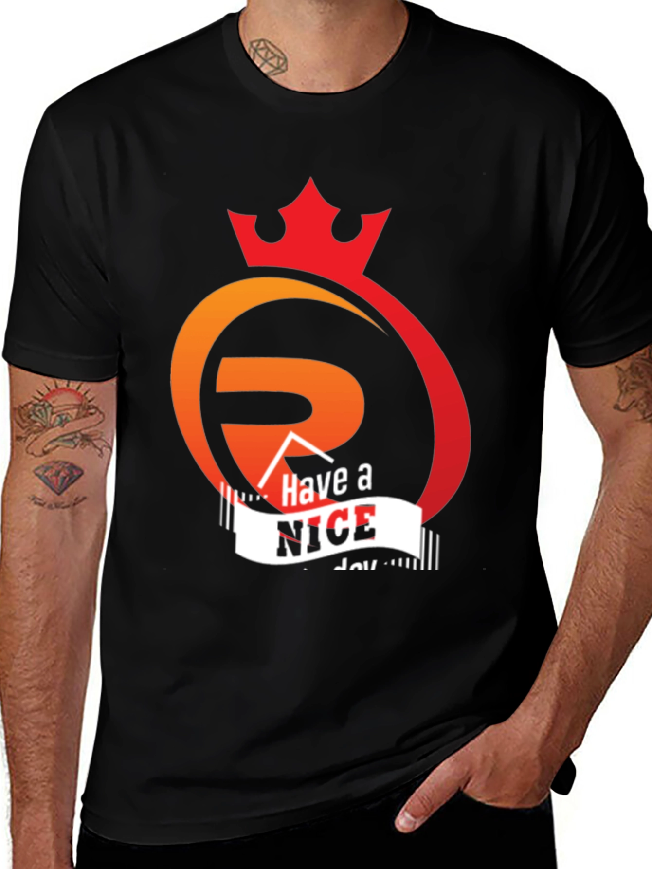 Black Have a Nice Day Graphic T-Shirt - Stylish Comfort main image