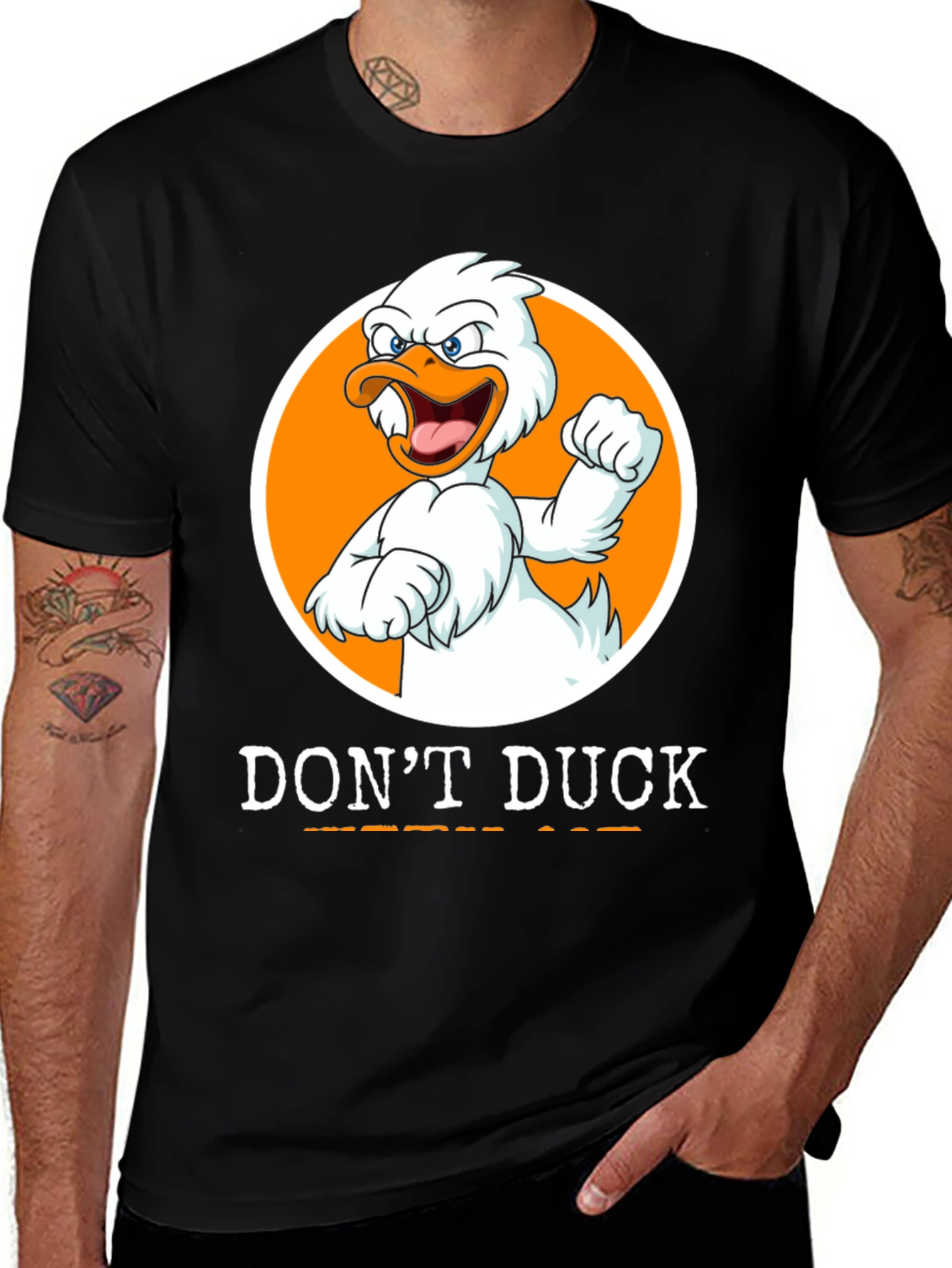 Variant 17 of Don't Duck Around Funny Cartoon Duck T-Shirt