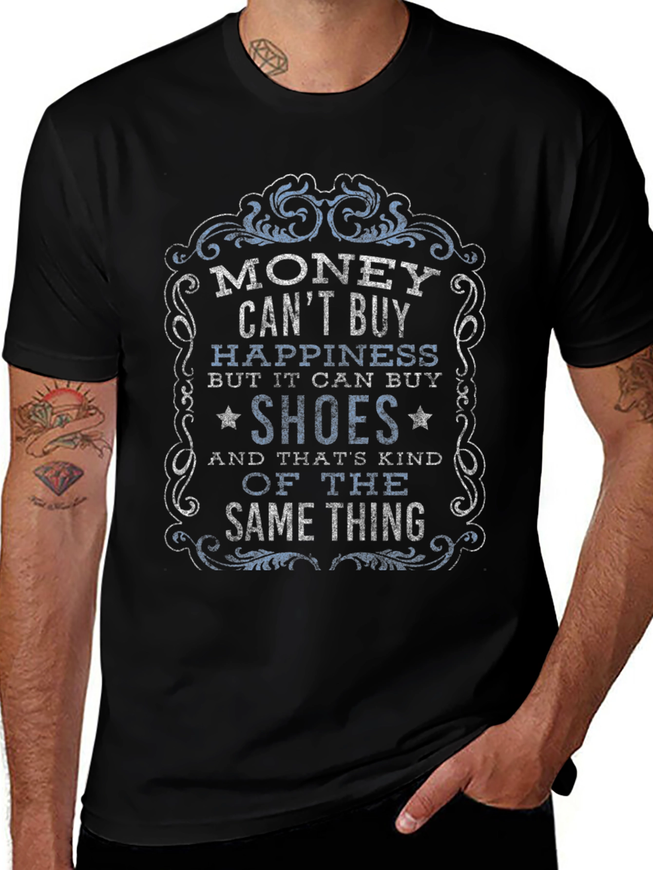 Money Can't Buy Happiness Graphic T-Shirt