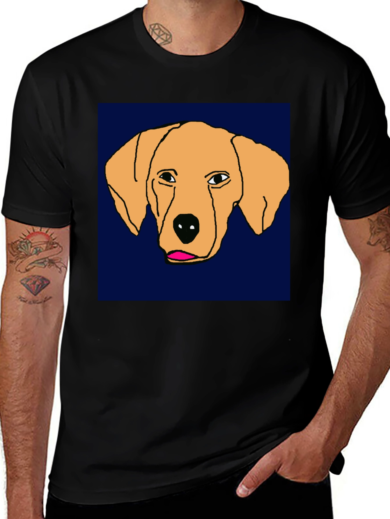 Variant 25 of Dog Sketch Tee - Unique Graphic Print T-Shirt