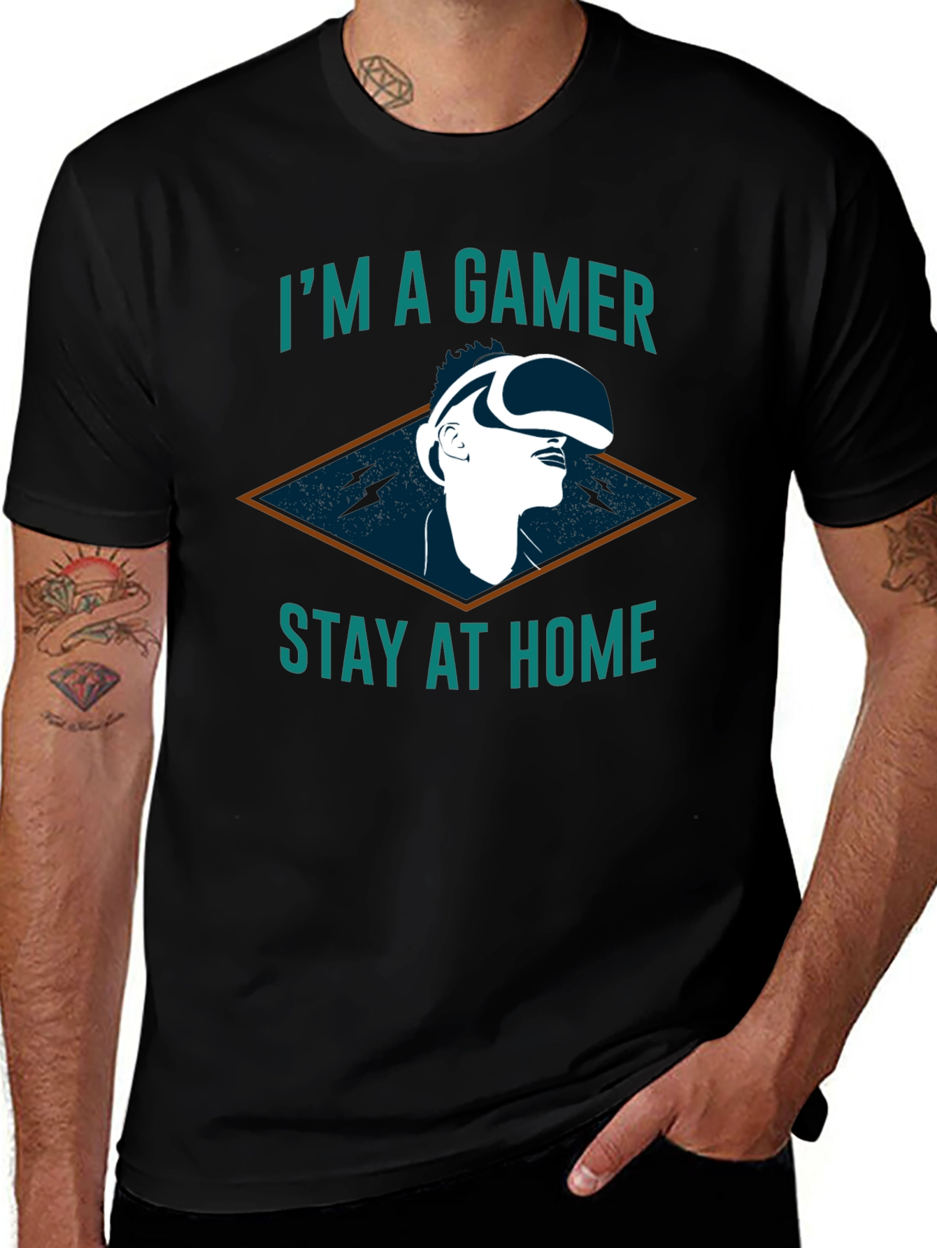 I'm A Gamer Stay At Home T-Shirt - Black