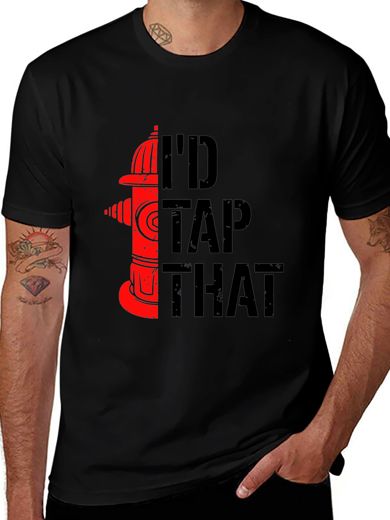 Variant 14 of I'd Tap That Fire Hydrant Graphic T-Shirt