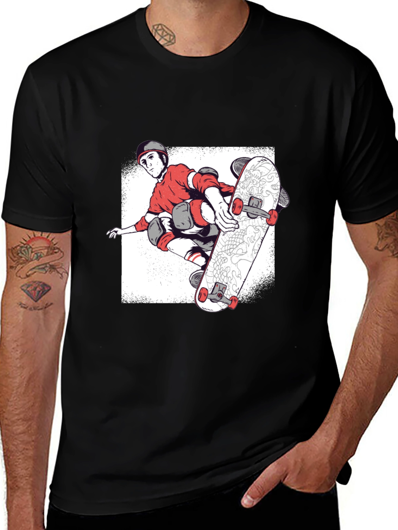 Variant 18 of Skateboard Graphic Tee - Cool Skater Design