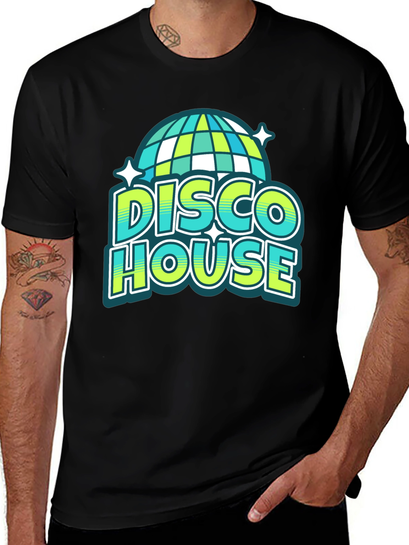 Variant 30 of Disco House Graphic Tee - Retro Party Shirt