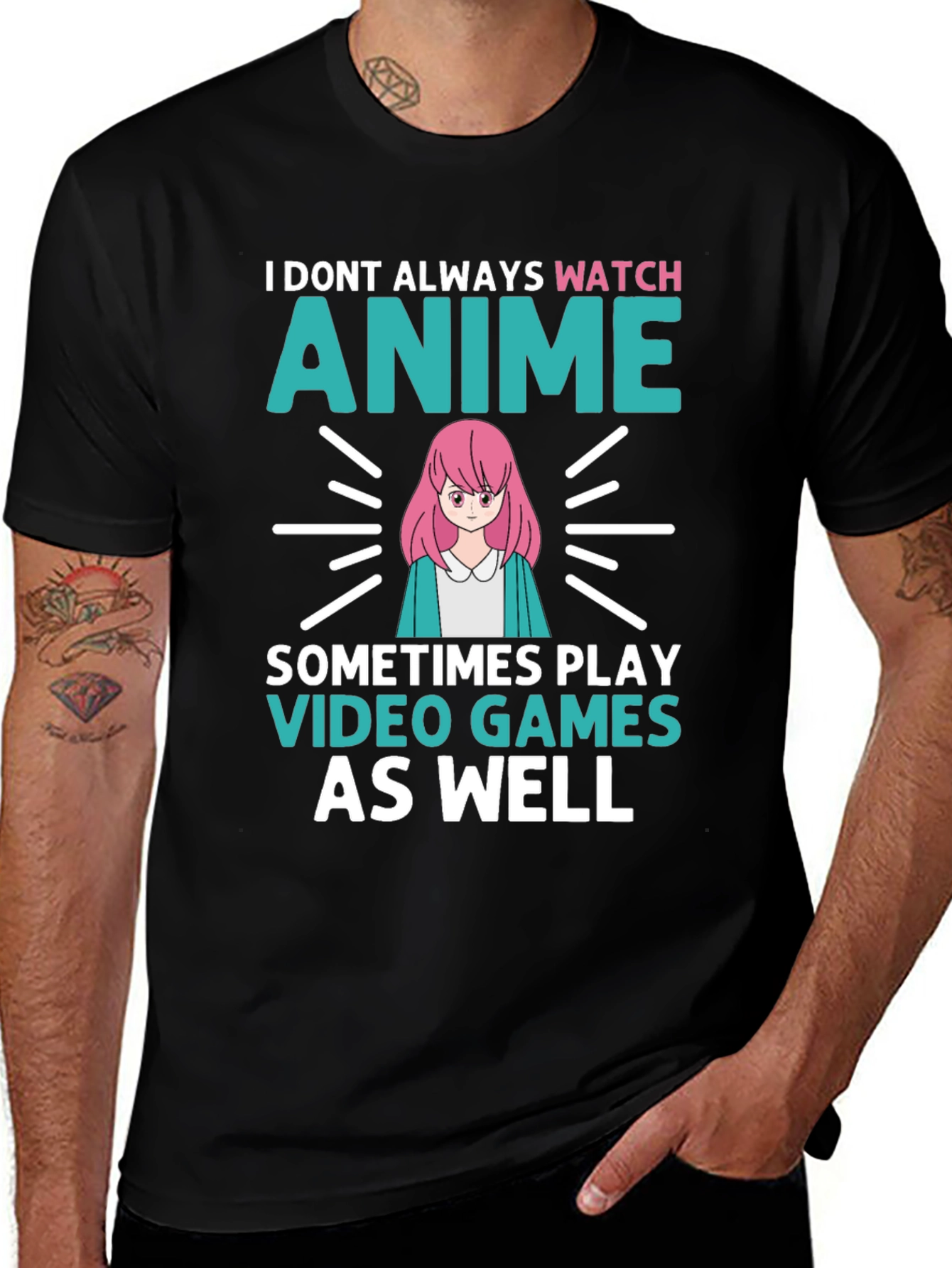 Variant 27 of Anime & Video Games T-Shirt - Black