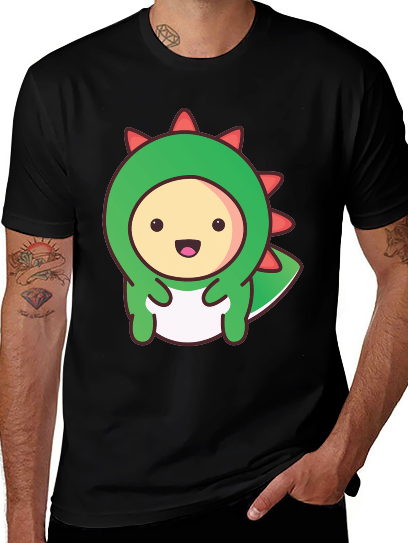 Kawaii Dinosaur Graphic Tee - Soft Cotton T-Shirt