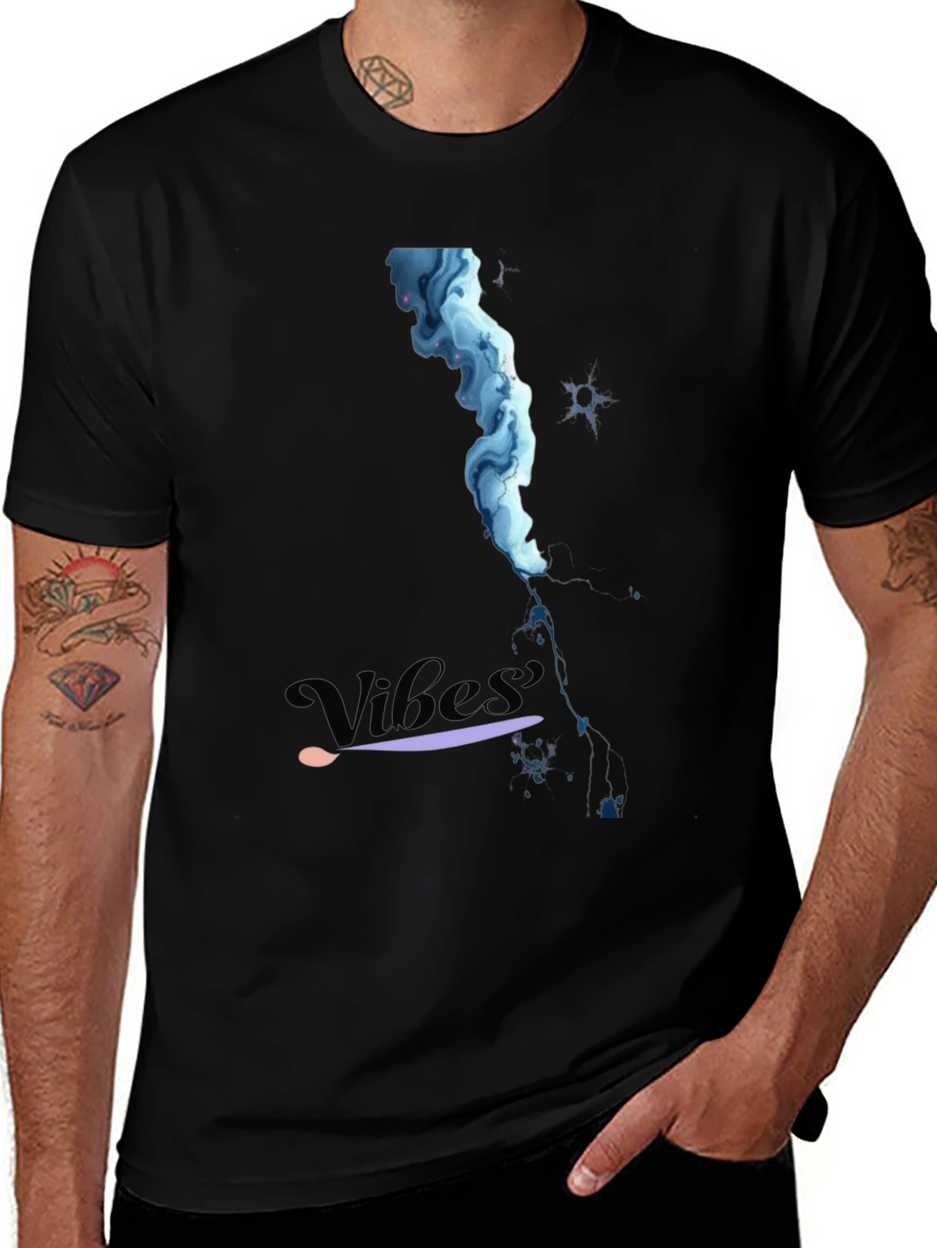 Variant 16 of Vibes Graphic Tee - Cool Smoke Design