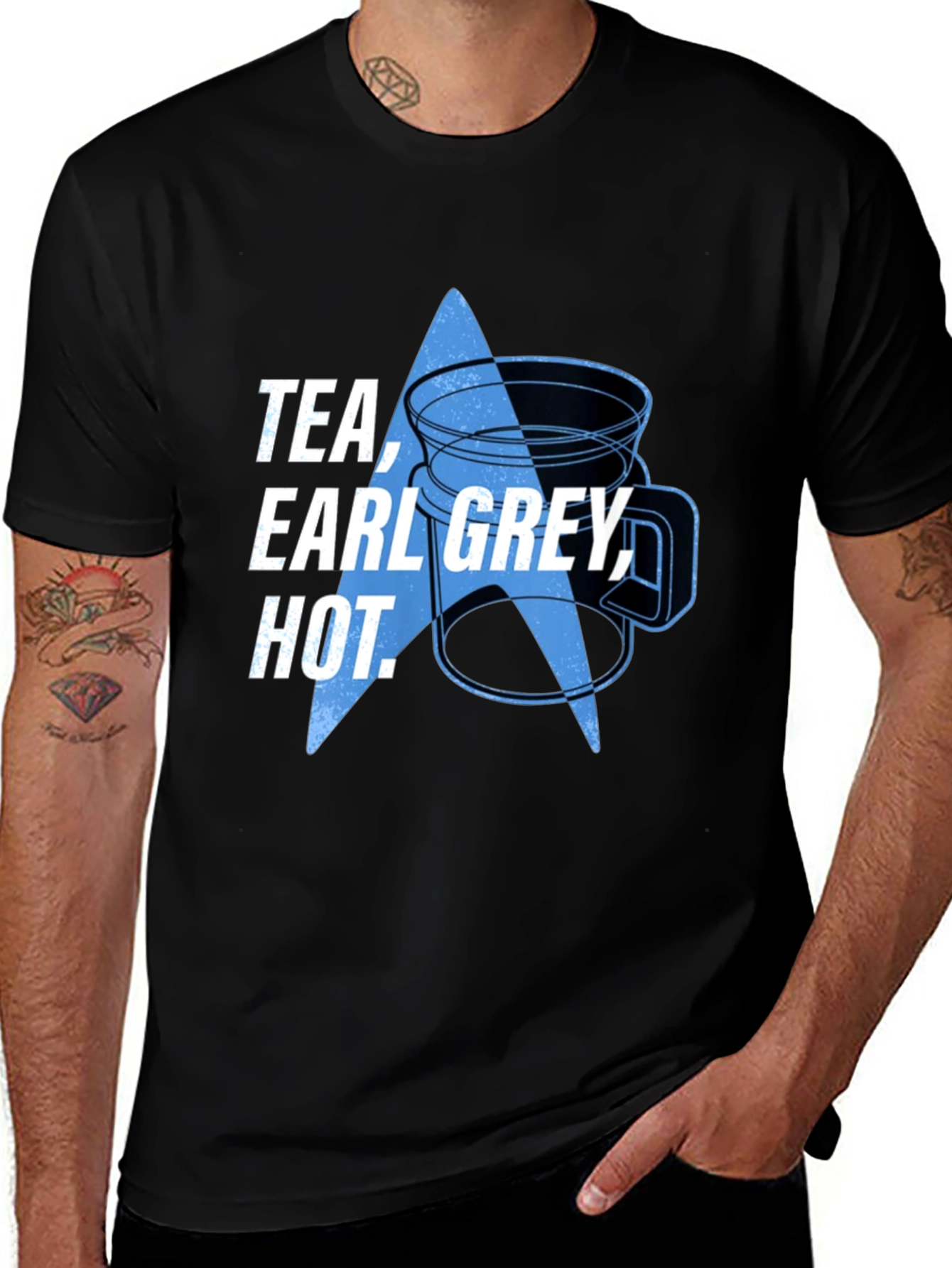 Tea, Earl Grey, Hot - Black T-Shirt