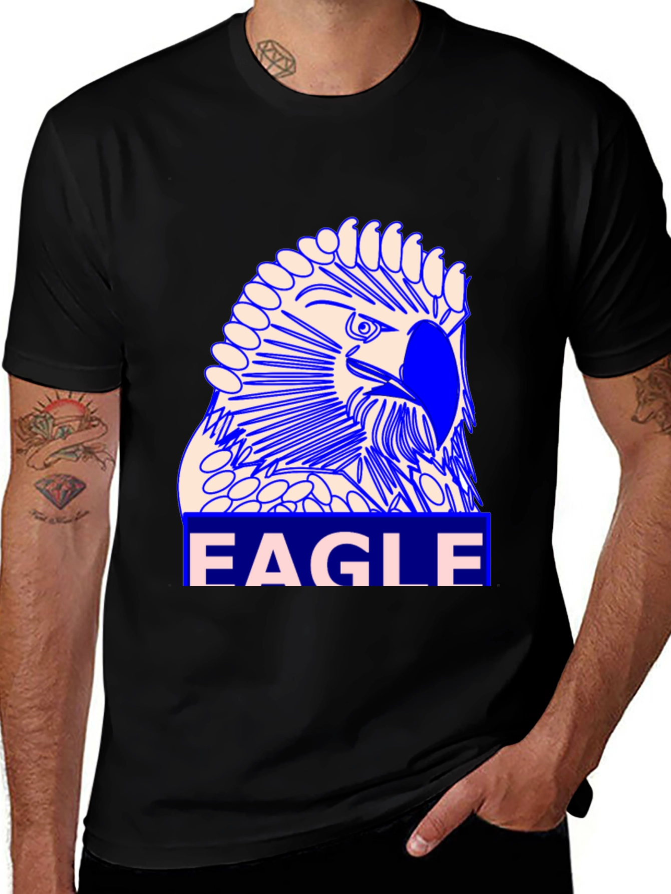 Variant 19 of Eagle Graphic Black T-Shirt