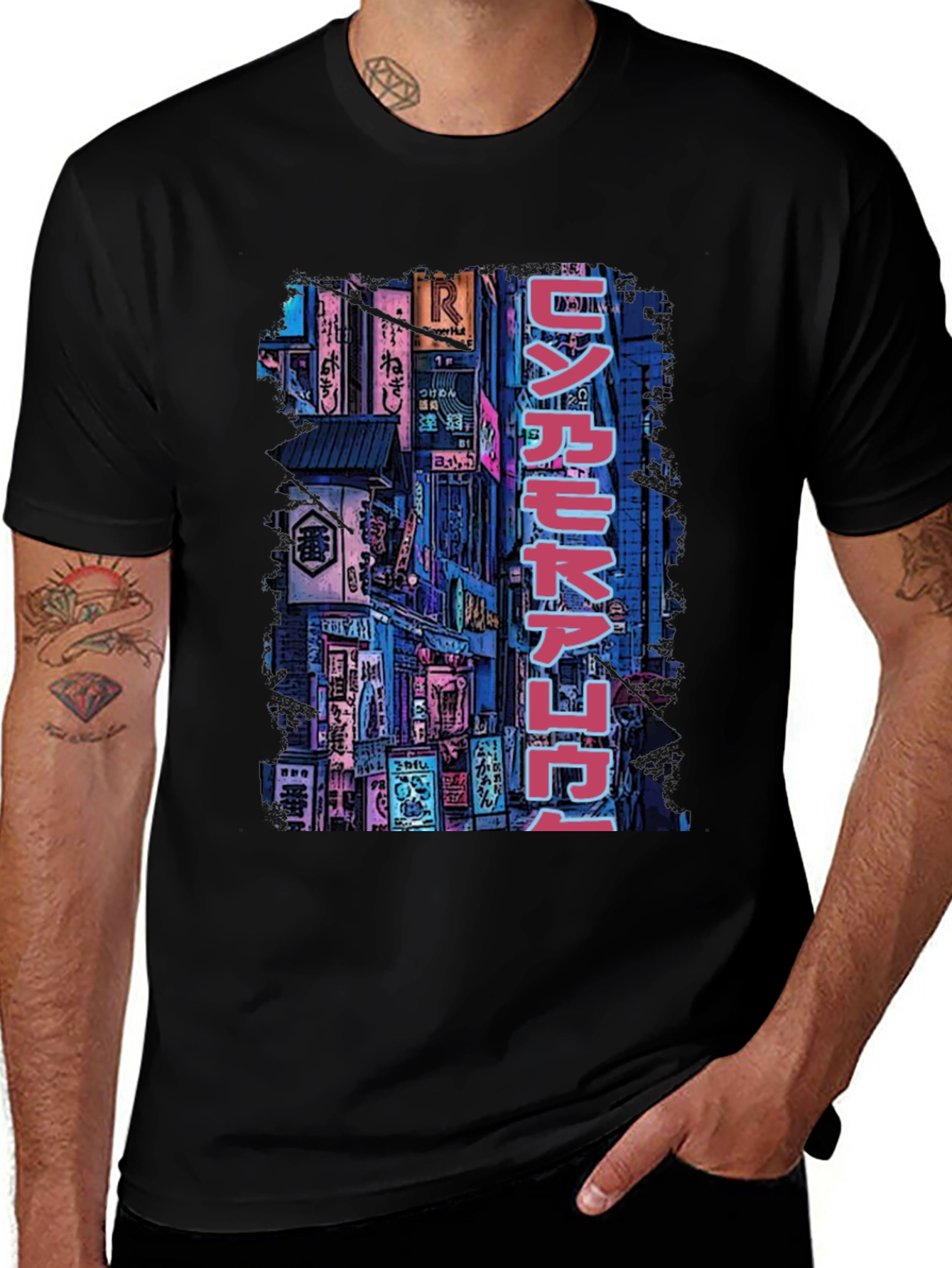 Variant 16 of Cyberpunk Tokyo Street Style Graphic T-Shirt