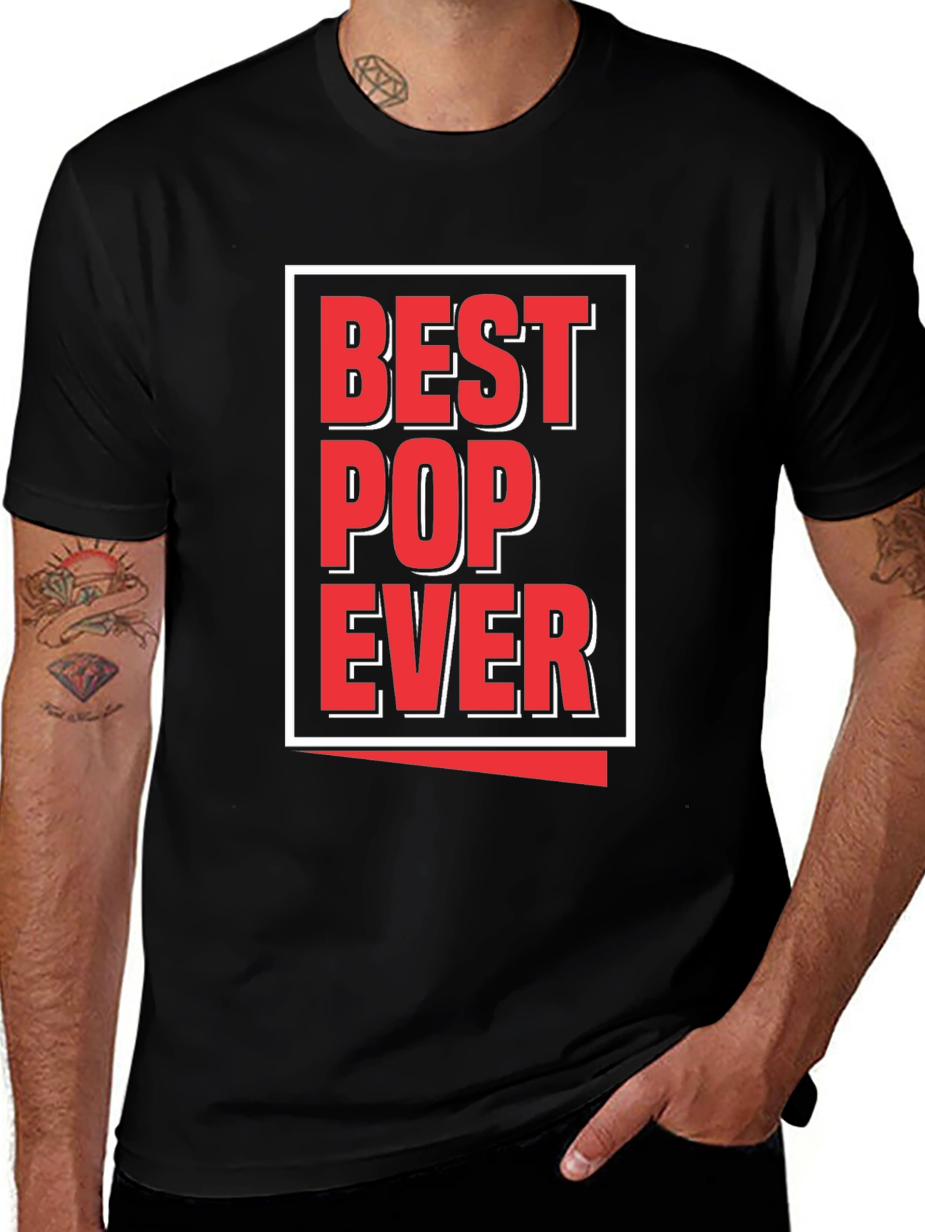 Best Pop Ever Graphic Tee - Men's Black T-Shirt