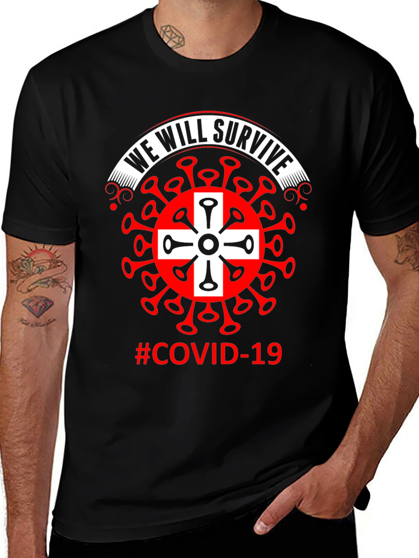 Variant 15 of We Will Survive Covid-19 T-Shirt