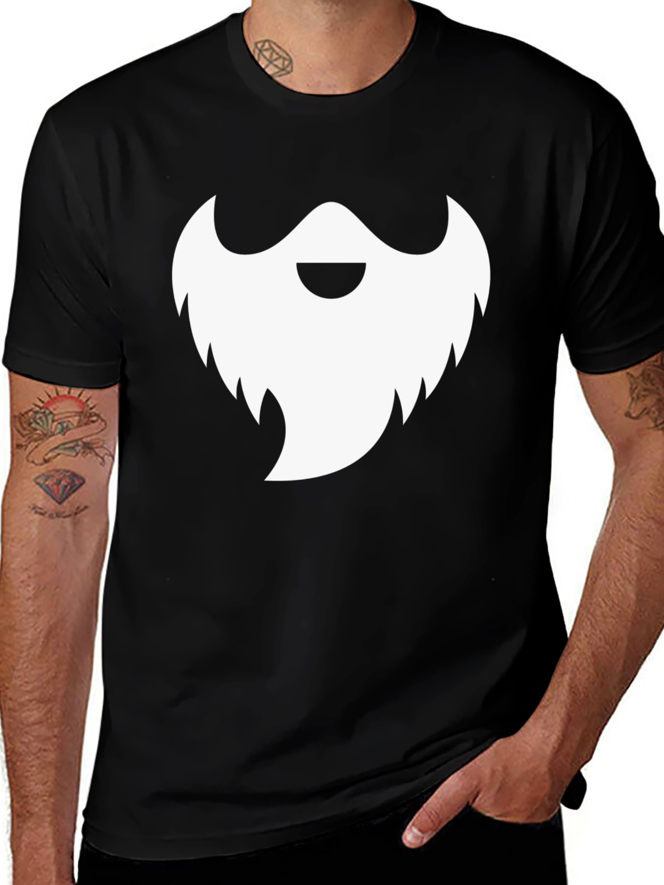Variant 14 of Bearded Man's Stylish Graphic Tee