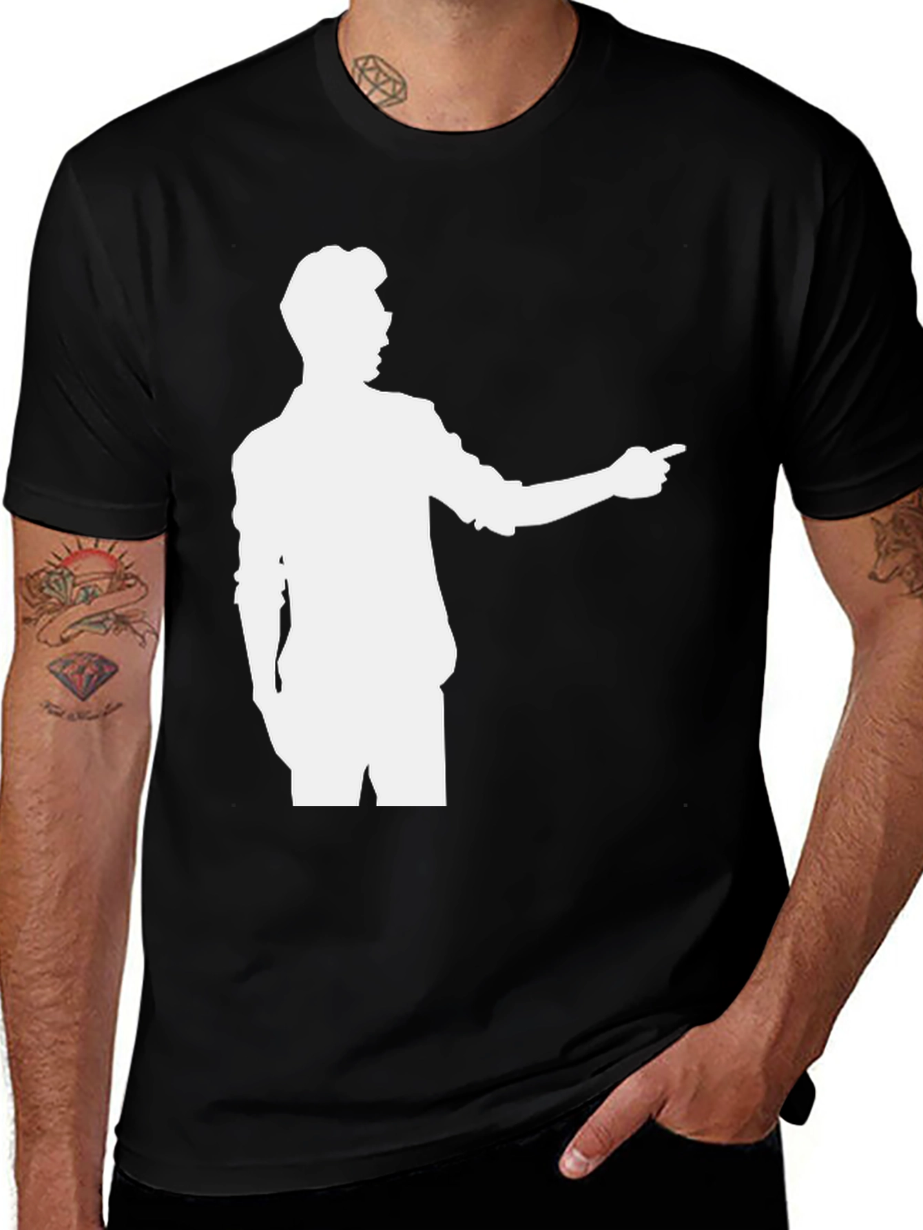 Variant 24 of Retro Silhouette Graphic Tee - Classic Black