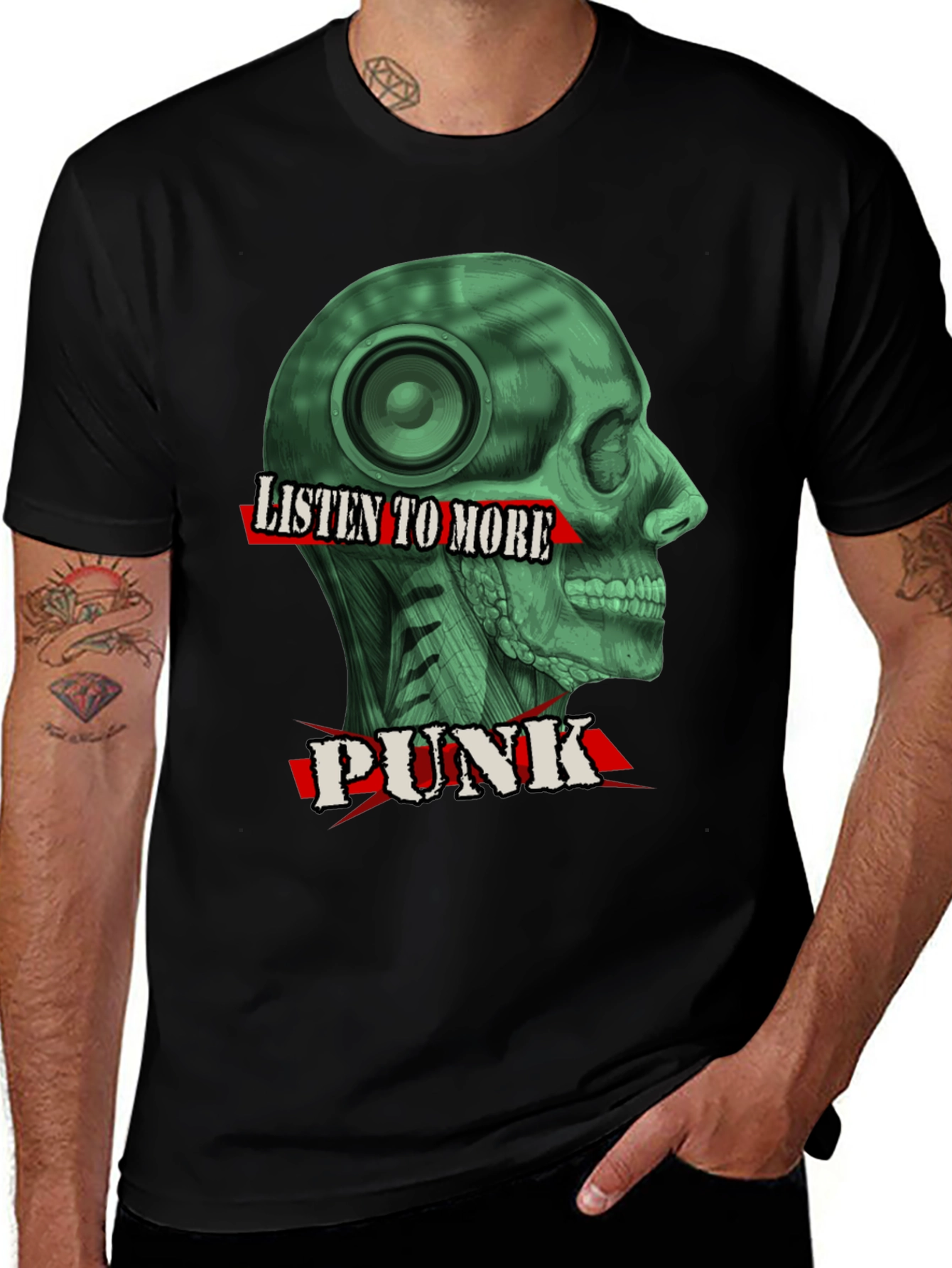 Variant 5 of Listen to More Punk T-Shirt - Graphic Tee