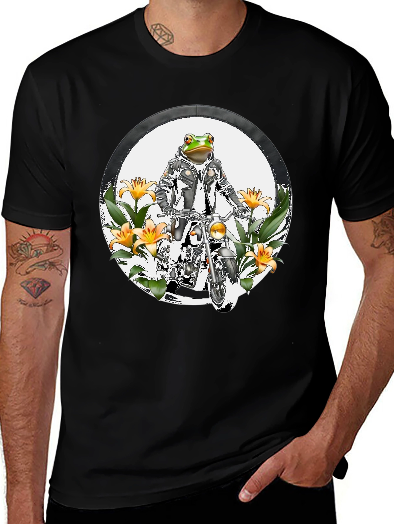 Variant 24 of Frog Biker T-Shirt - Motorcycle Rider Tee