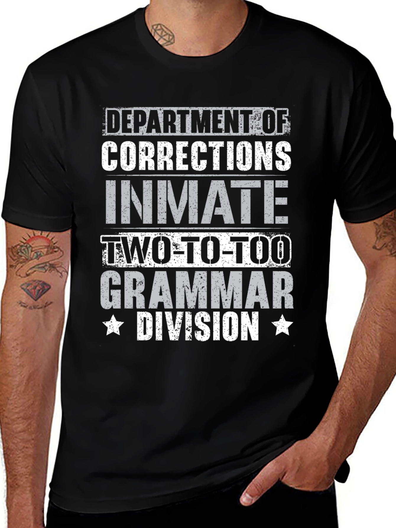 Variant 14 of Department of Corrections Inmate Grammar Division T-Shirt