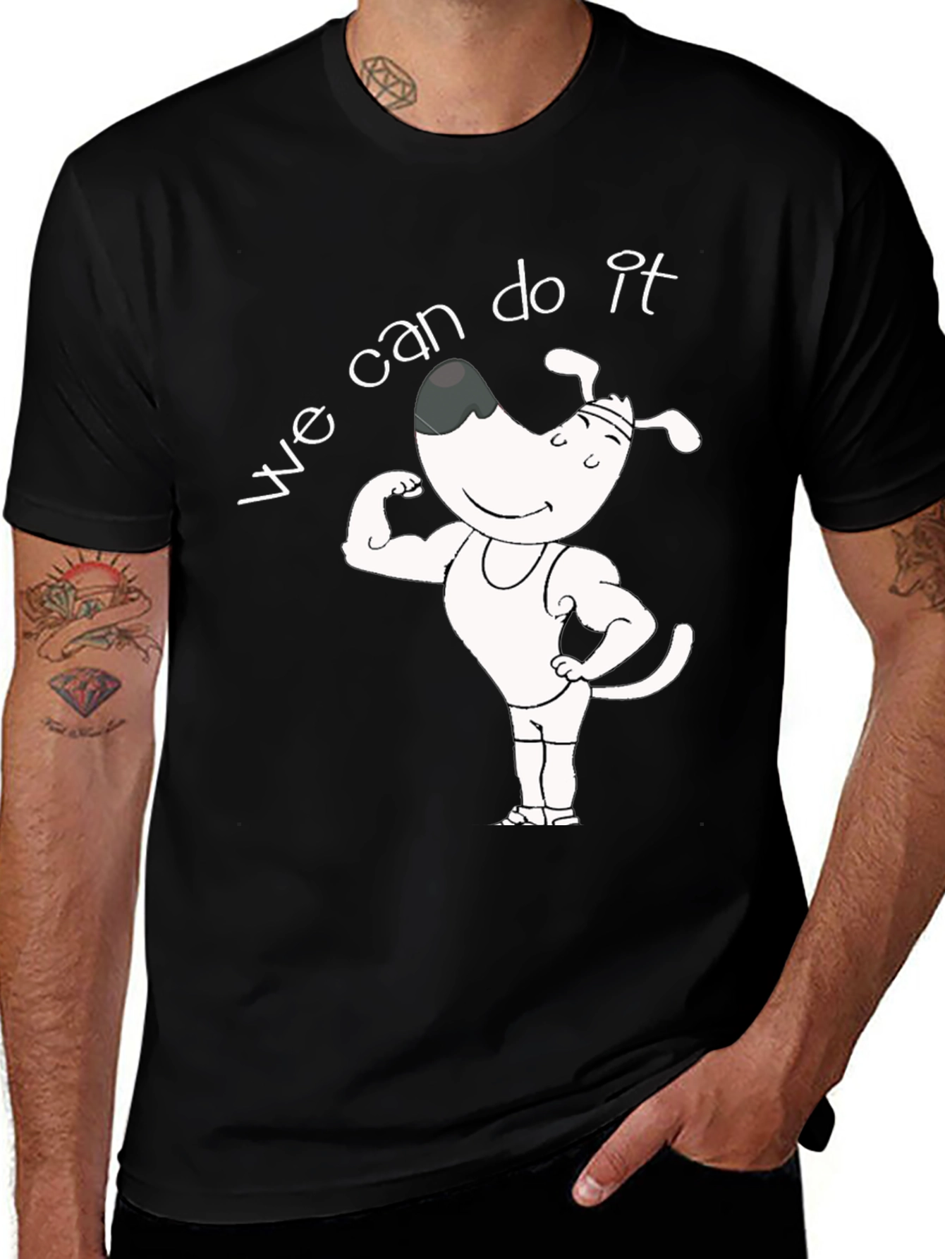 Variant 11 of Funny Dog We Can Do It T-Shirt