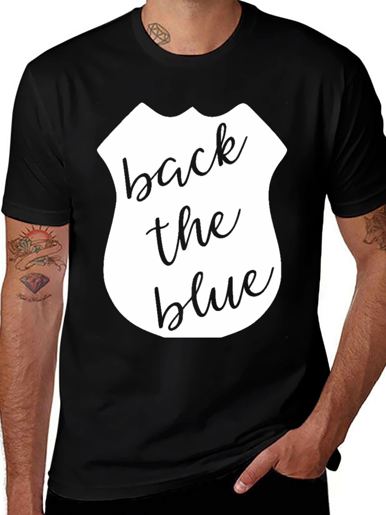 Back the Blue Graphic Tee - Support Law Enforcement T-Shirt