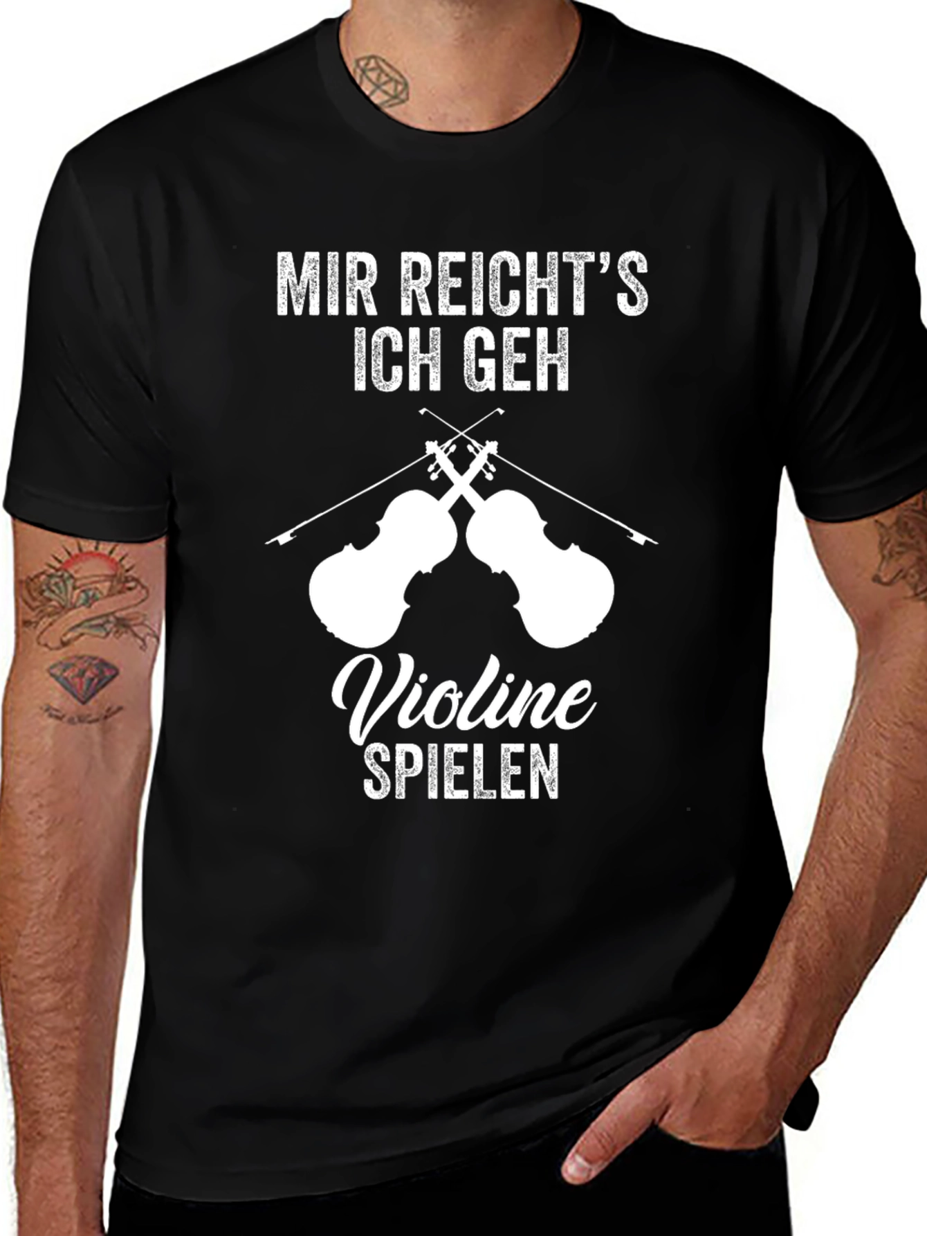 Variant 24 of Violin Player T-Shirt - Mir Reicht's Ich Geh Violine Spielen