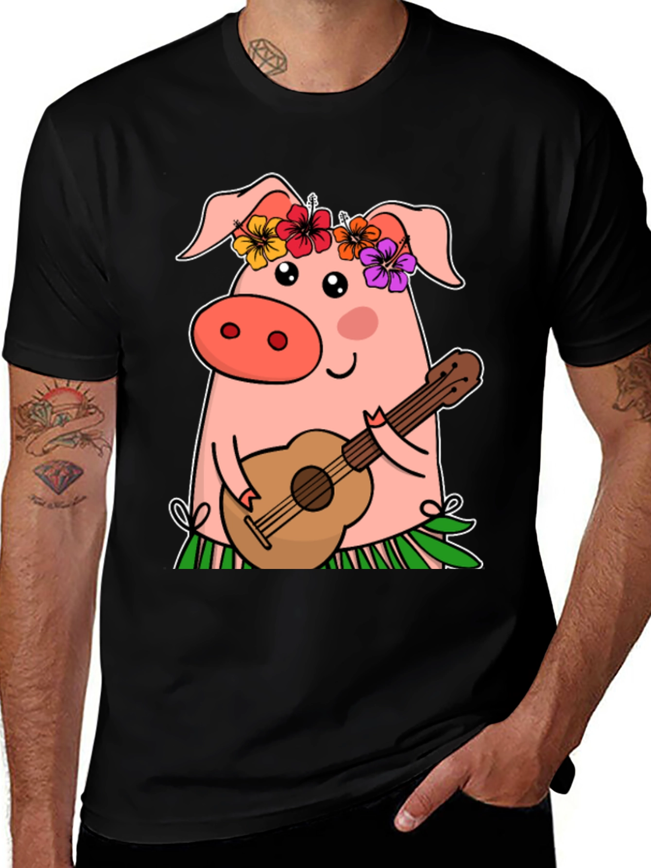 Variant 7 of Pig Playing Ukulele T-Shirt