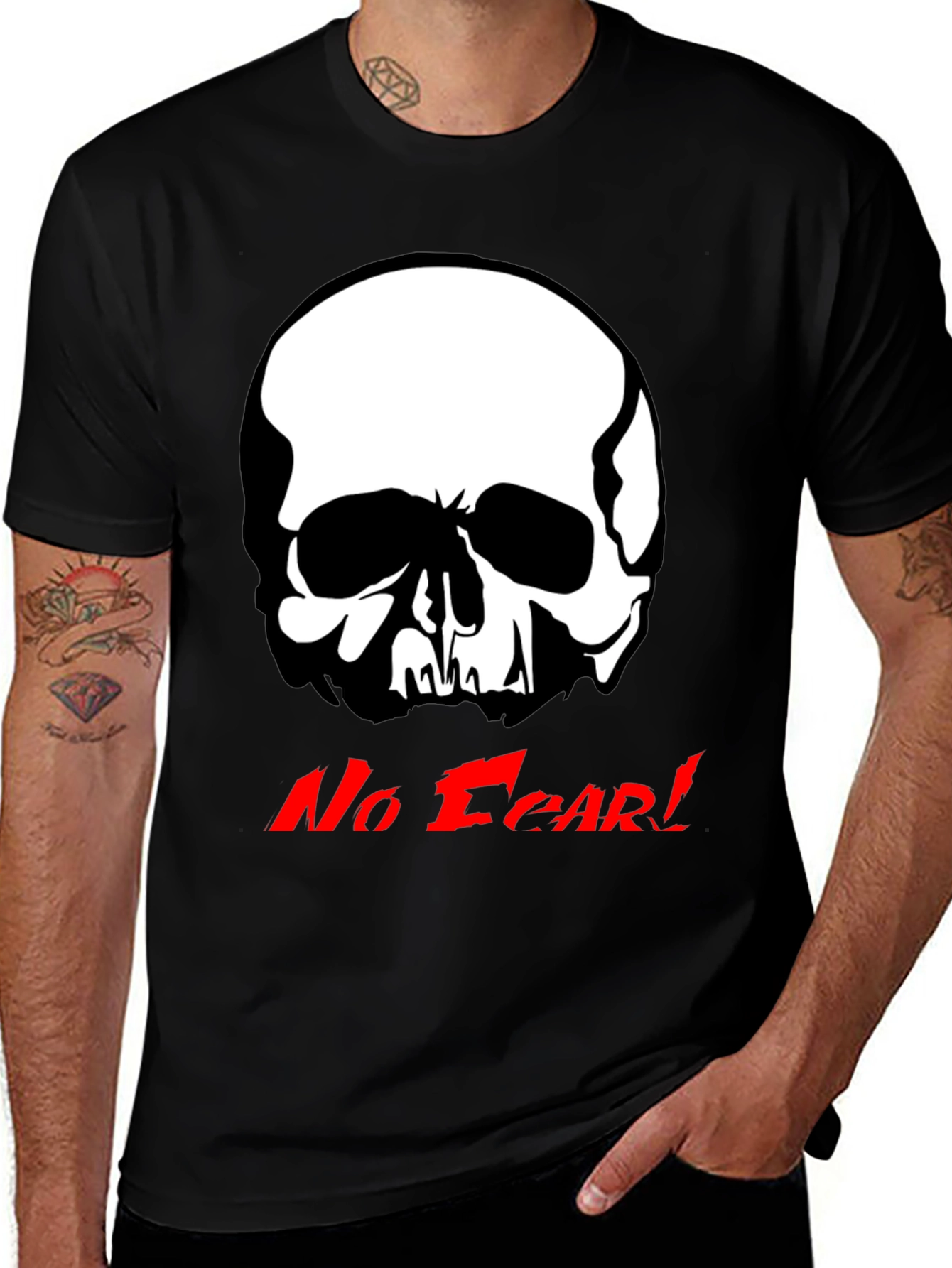 Edgy Skull Graphic Tee - No Fear!
