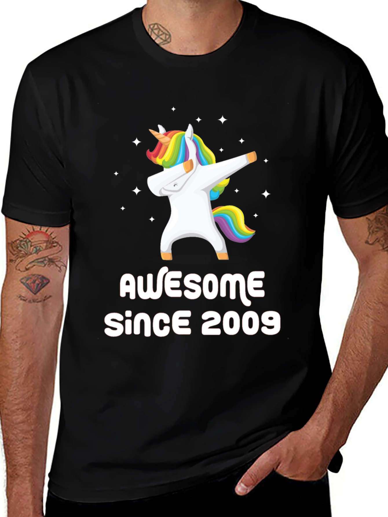 Variant 19 of Awesome Since 2009 Unicorn Dabbing T-Shirt