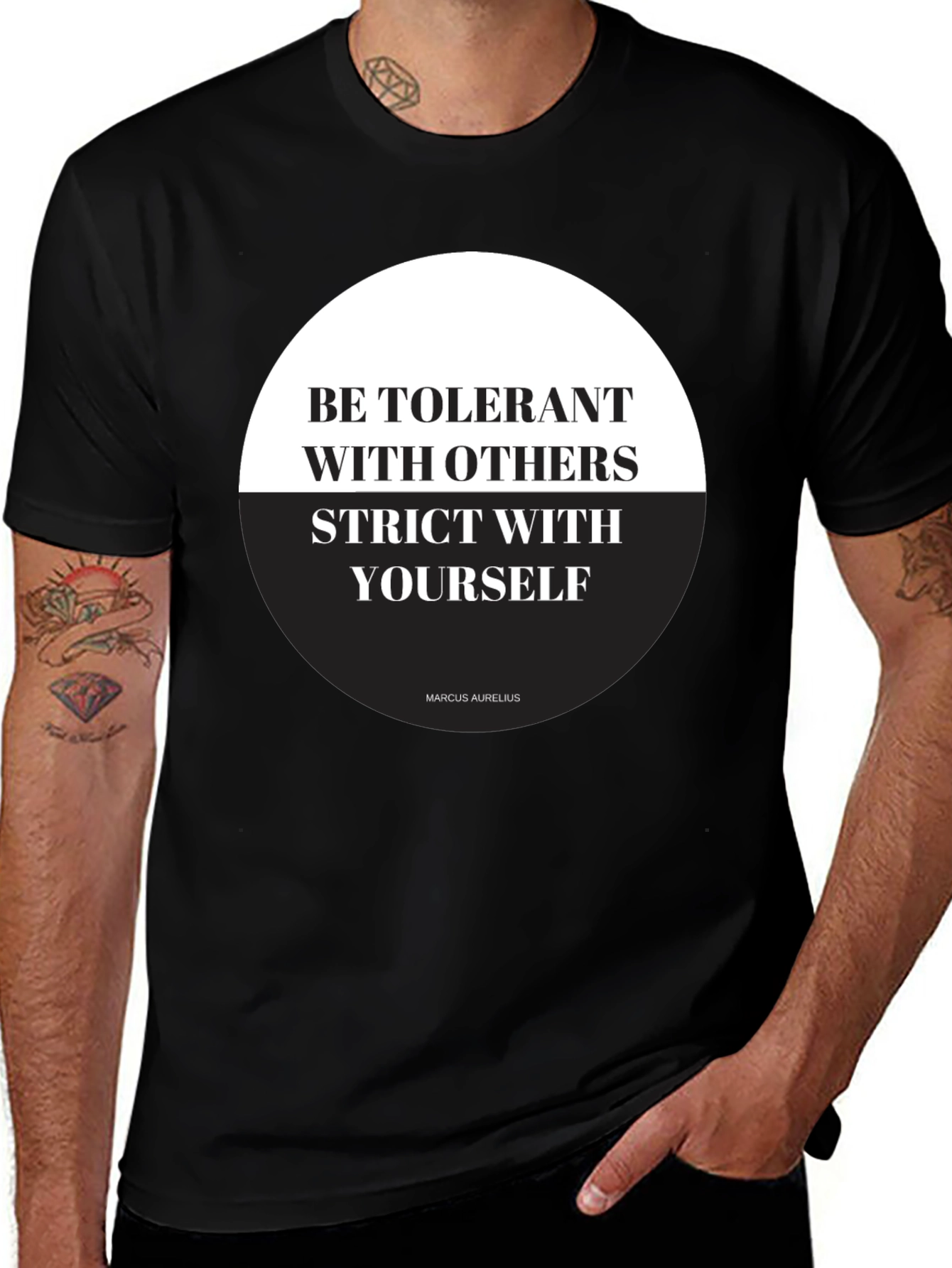 Stoic Philosophy T-Shirt - Be Tolerant, Be Strict