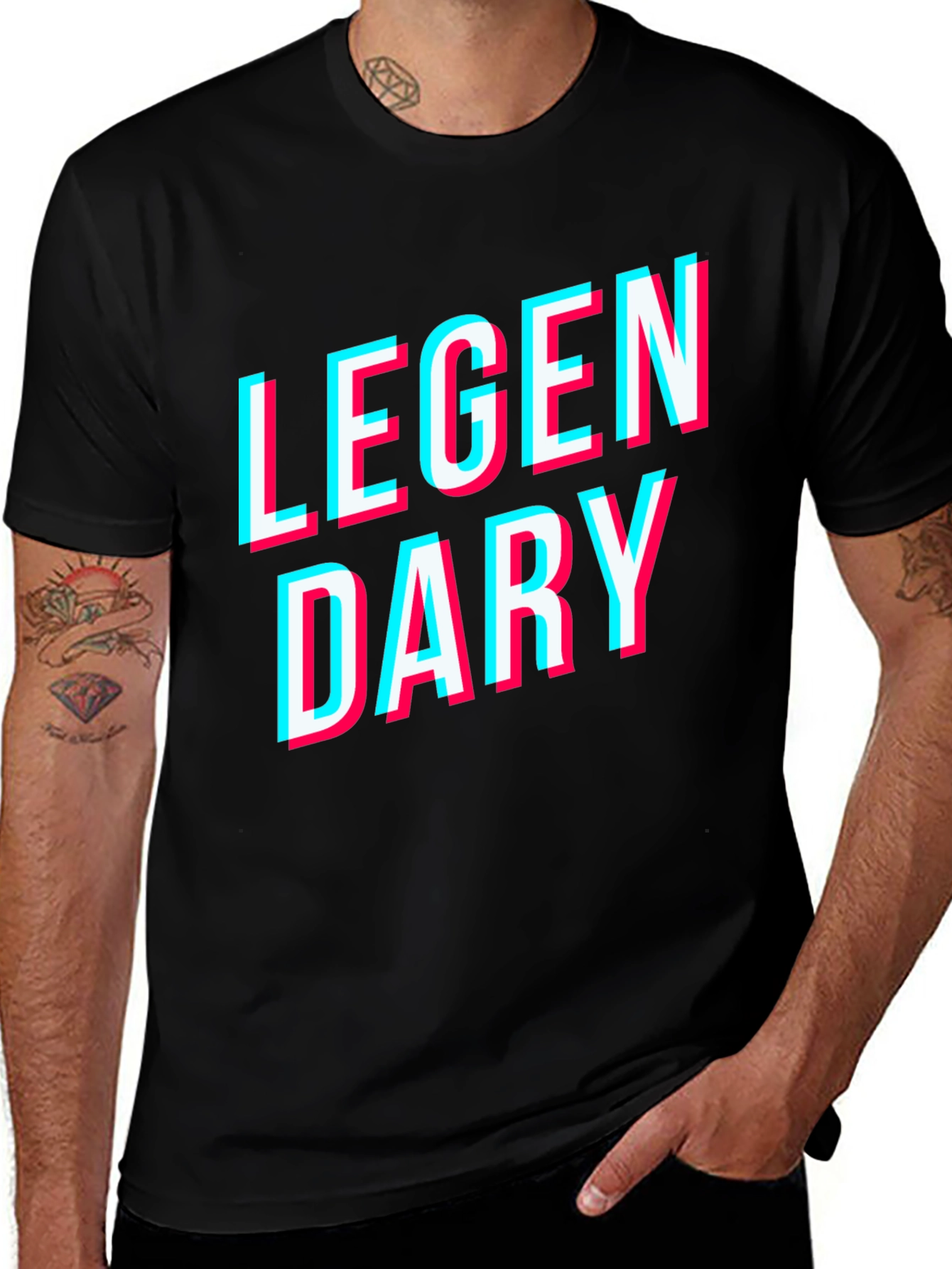 Variant 23 of Legendary Graphic Tee - Black Cotton T-Shirt