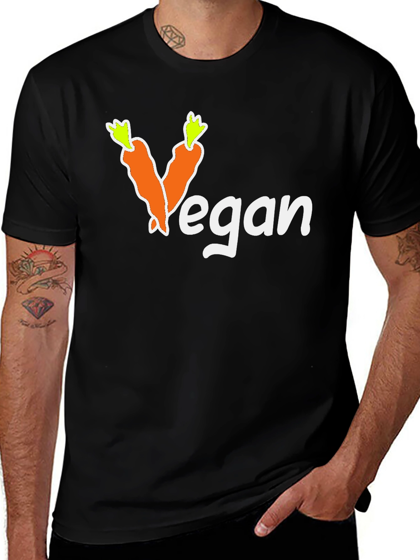 Variant 4 of Vegan Carrot Graphic T-Shirt