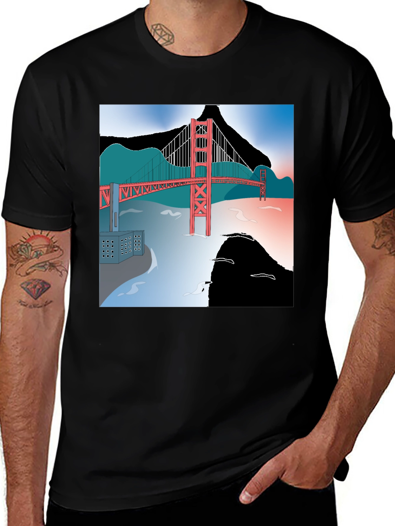 Variant 3 of Golden Gate Bridge Graphic Tee