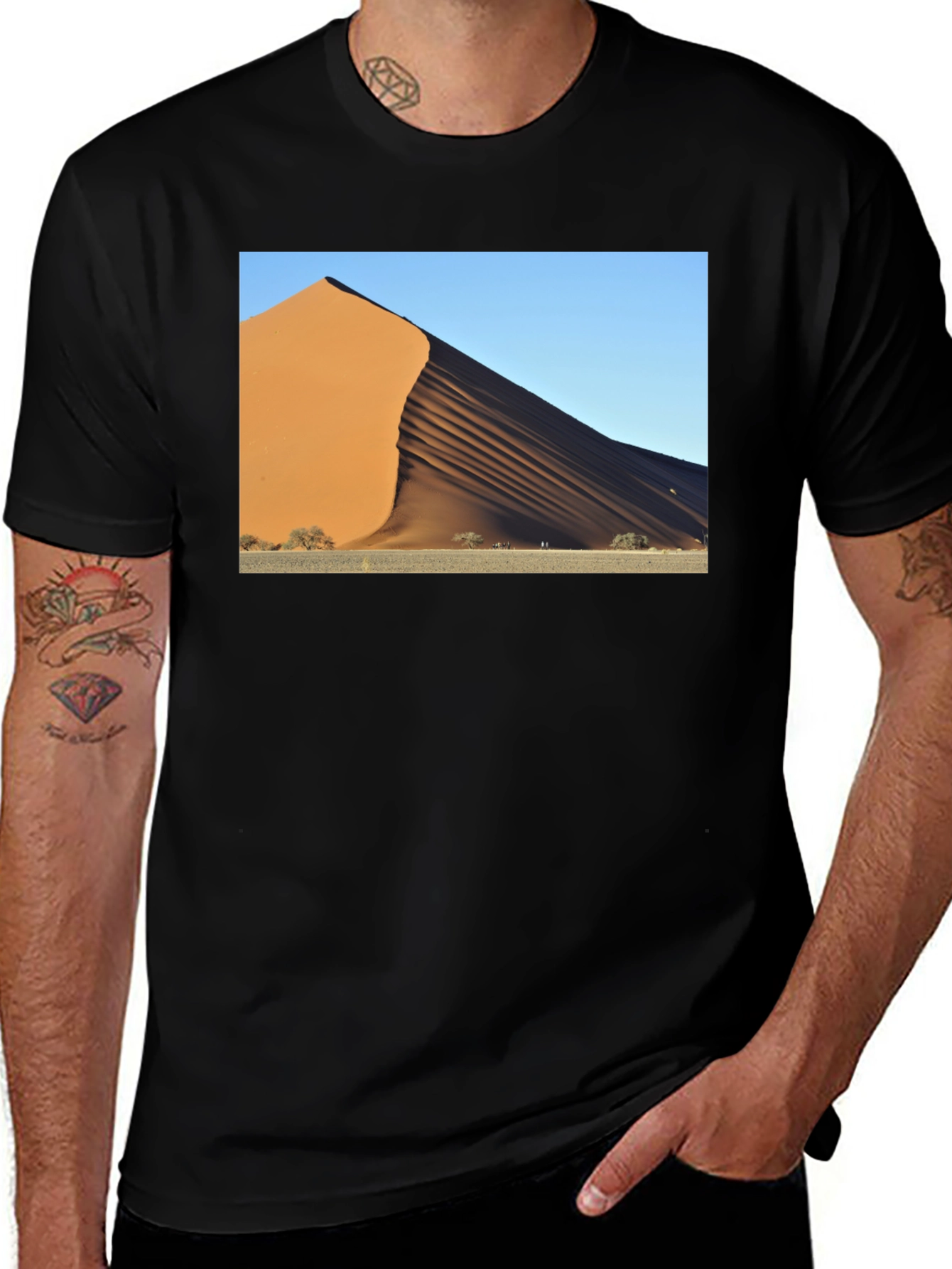 Variant 26 of Sand Dune Graphic Tee - Black