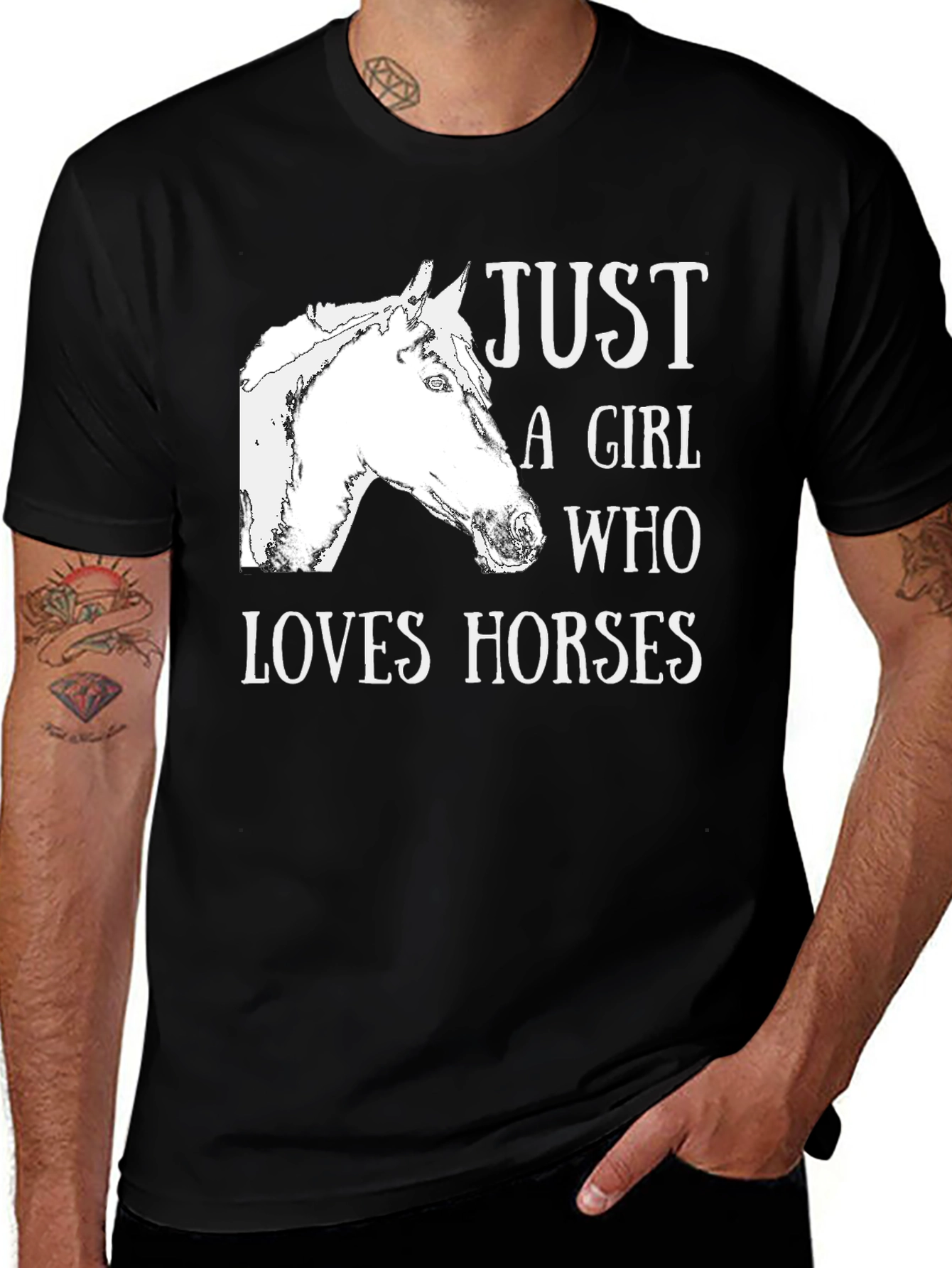 Variant 6 of Just a Girl Who Loves Horses T-Shirt