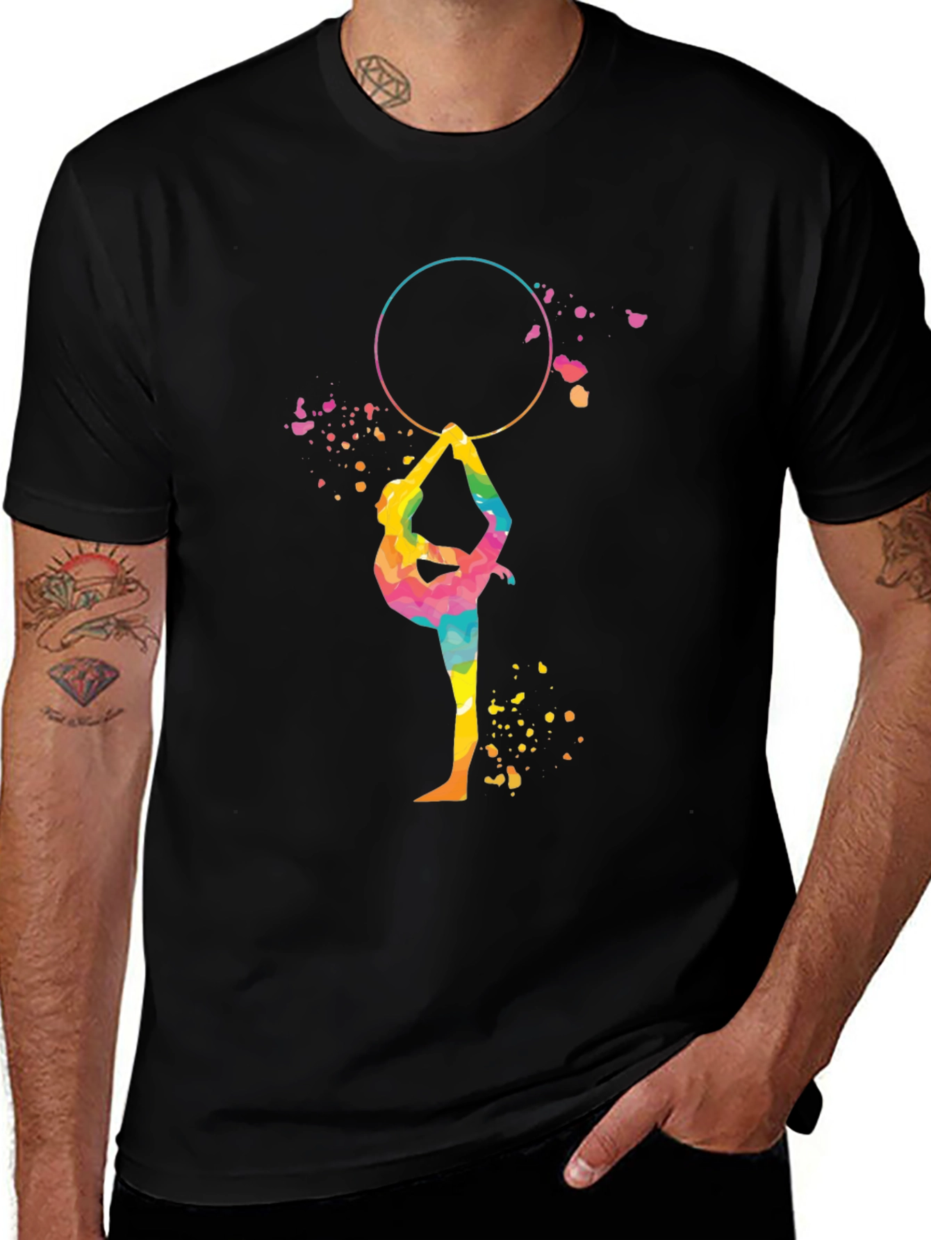 Variant 16 of Gymnast Rainbow T-Shirt - Athletic Design