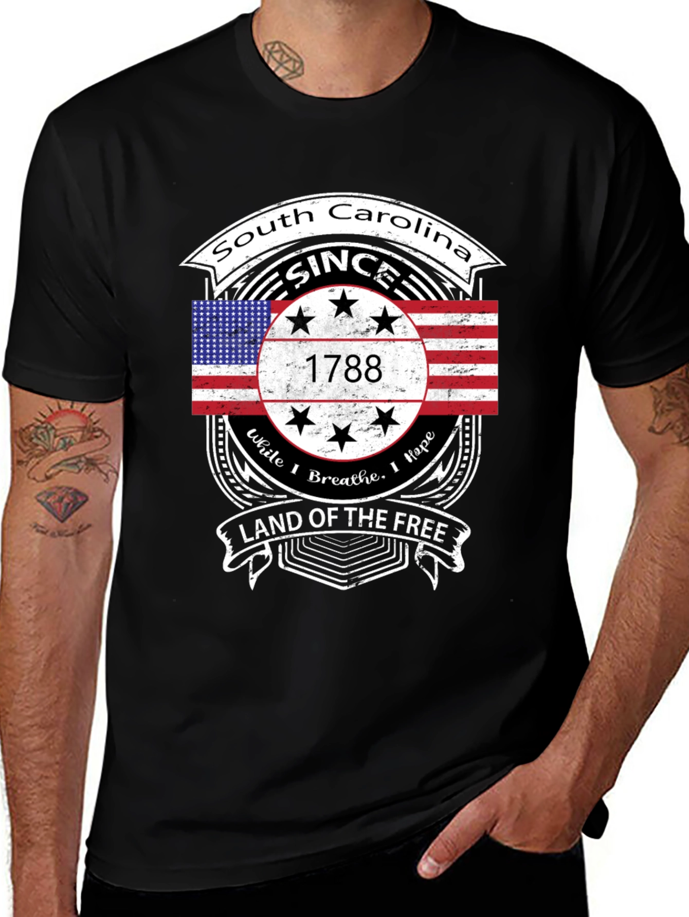 South Carolina Since 1788 Black T-Shirt