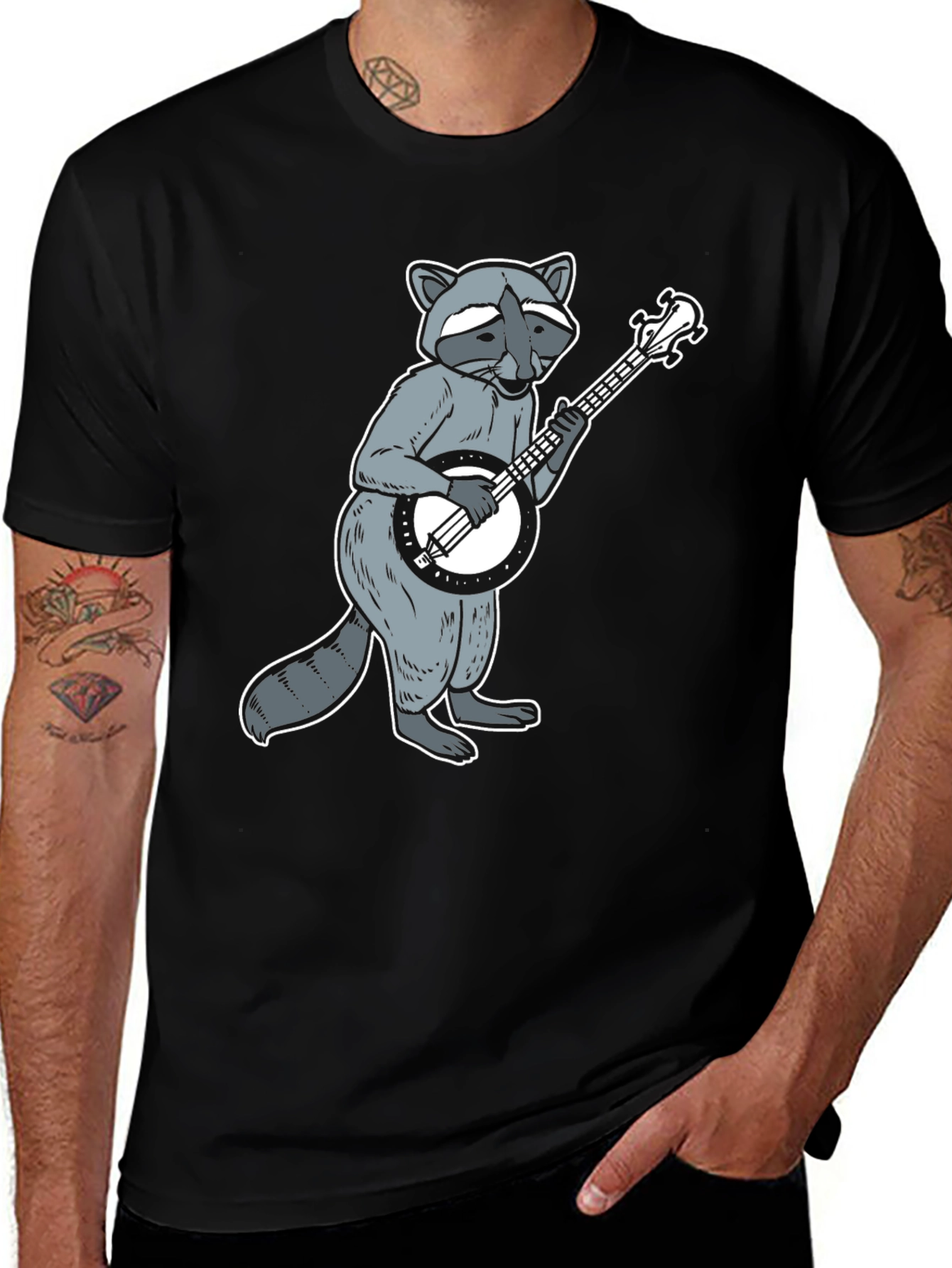 Variant 11 of Raccoon Banjo Player Graphic Tee