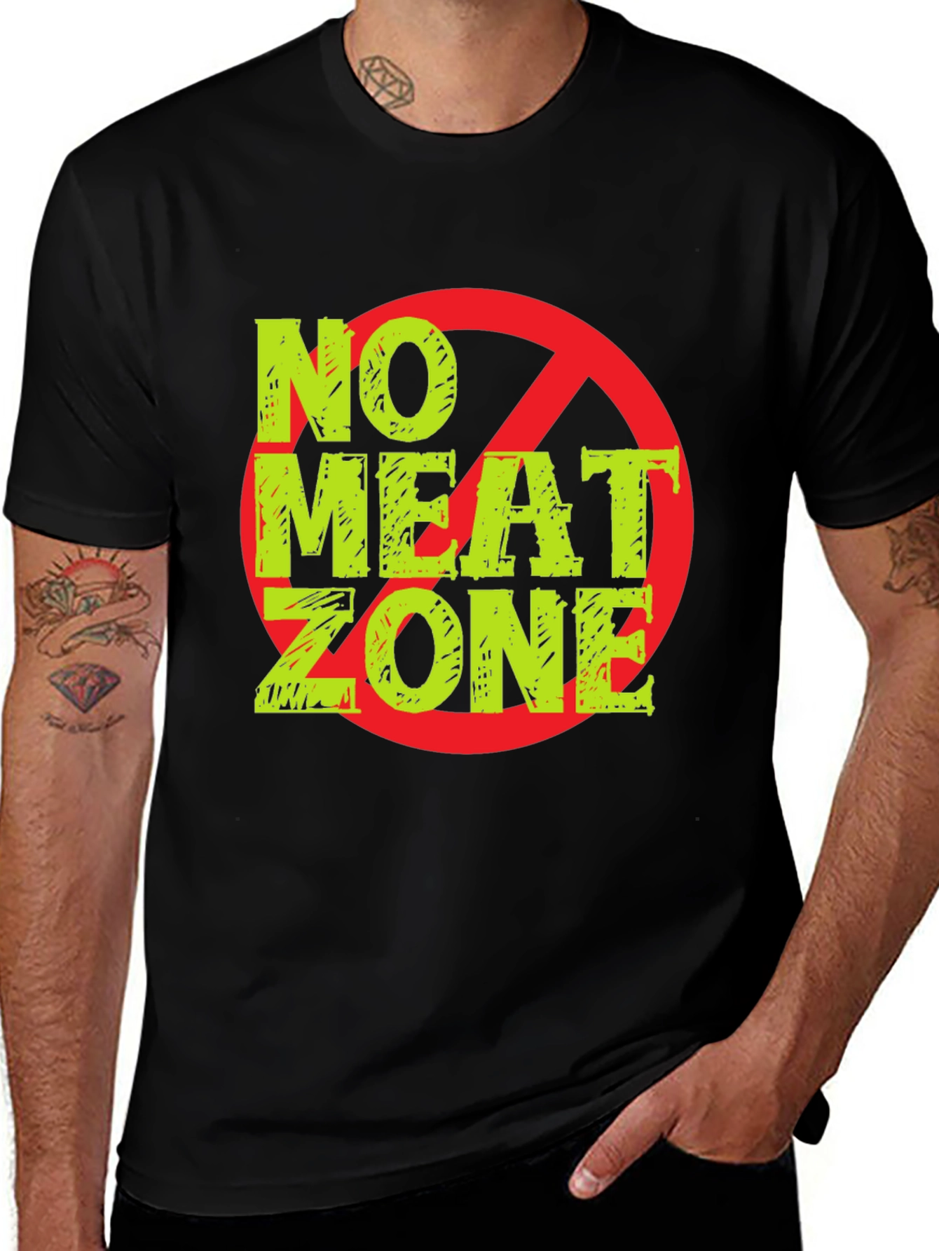 No Meat Zone Graphic T-Shirt - Vegan Lifestyle