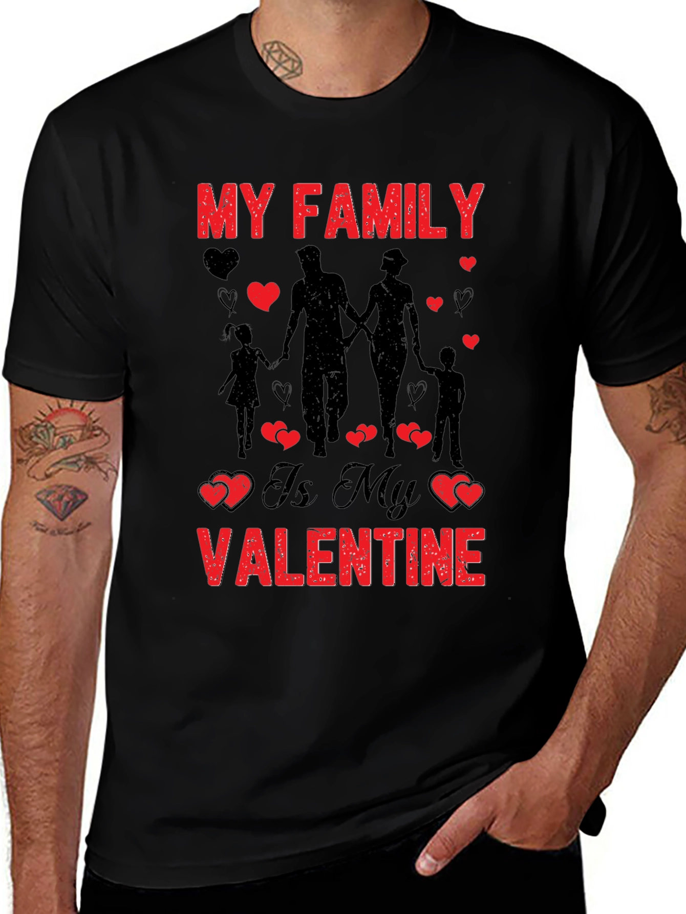 Variant 22 of My Family Valentine's Day Graphic Tee